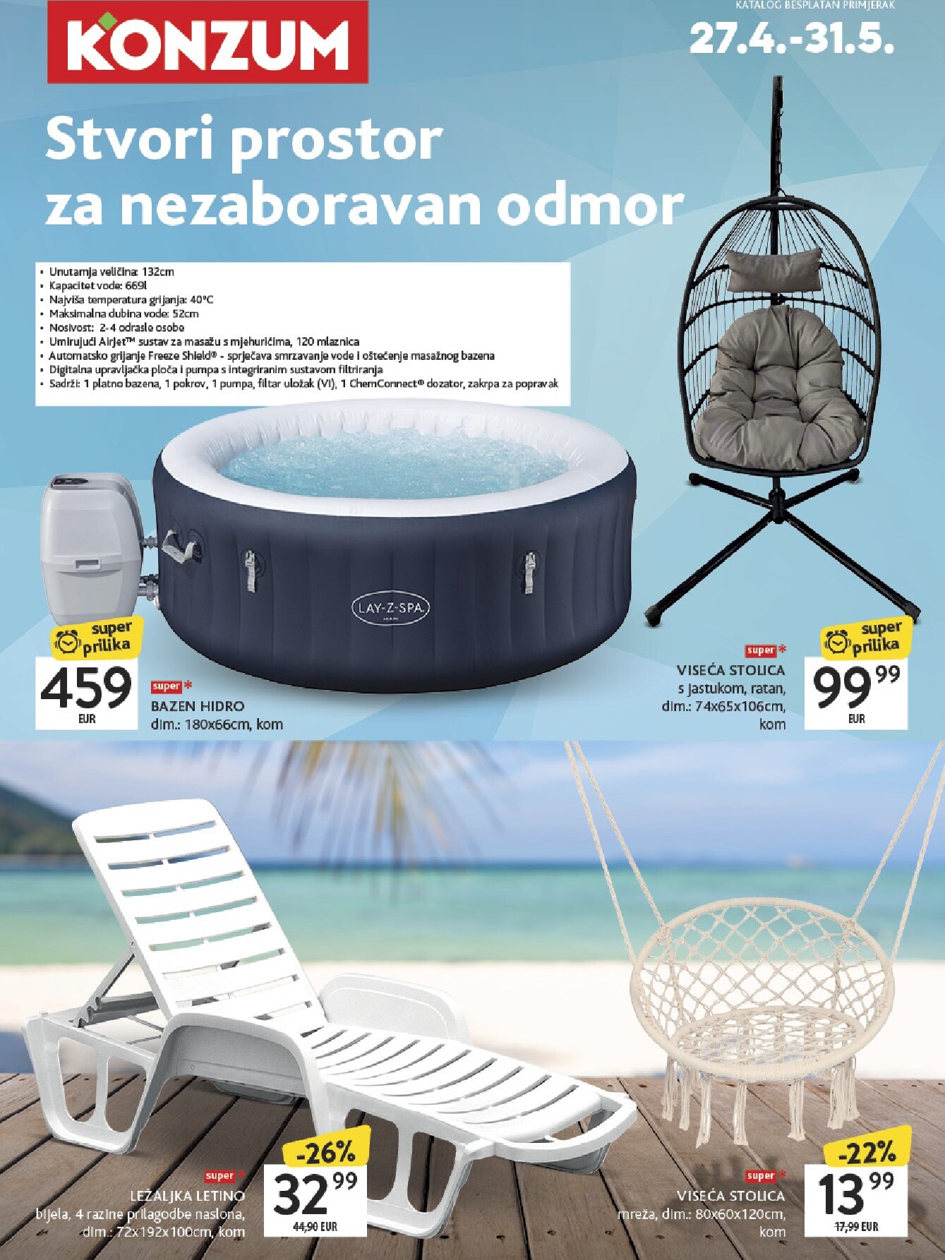 Aktualni Konzum - Katalog uređenje doma katalog vrijedi od ponedjeljka 27.04.2026 do nedjelje 31.05.2026