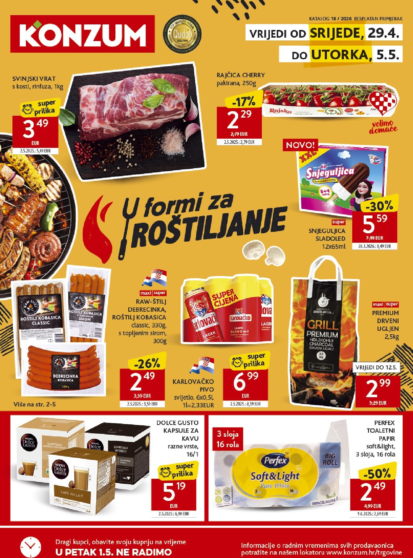 Budući Konzum letak vrijedi od srijede 29.04.2026 do utorka 05.05.2026