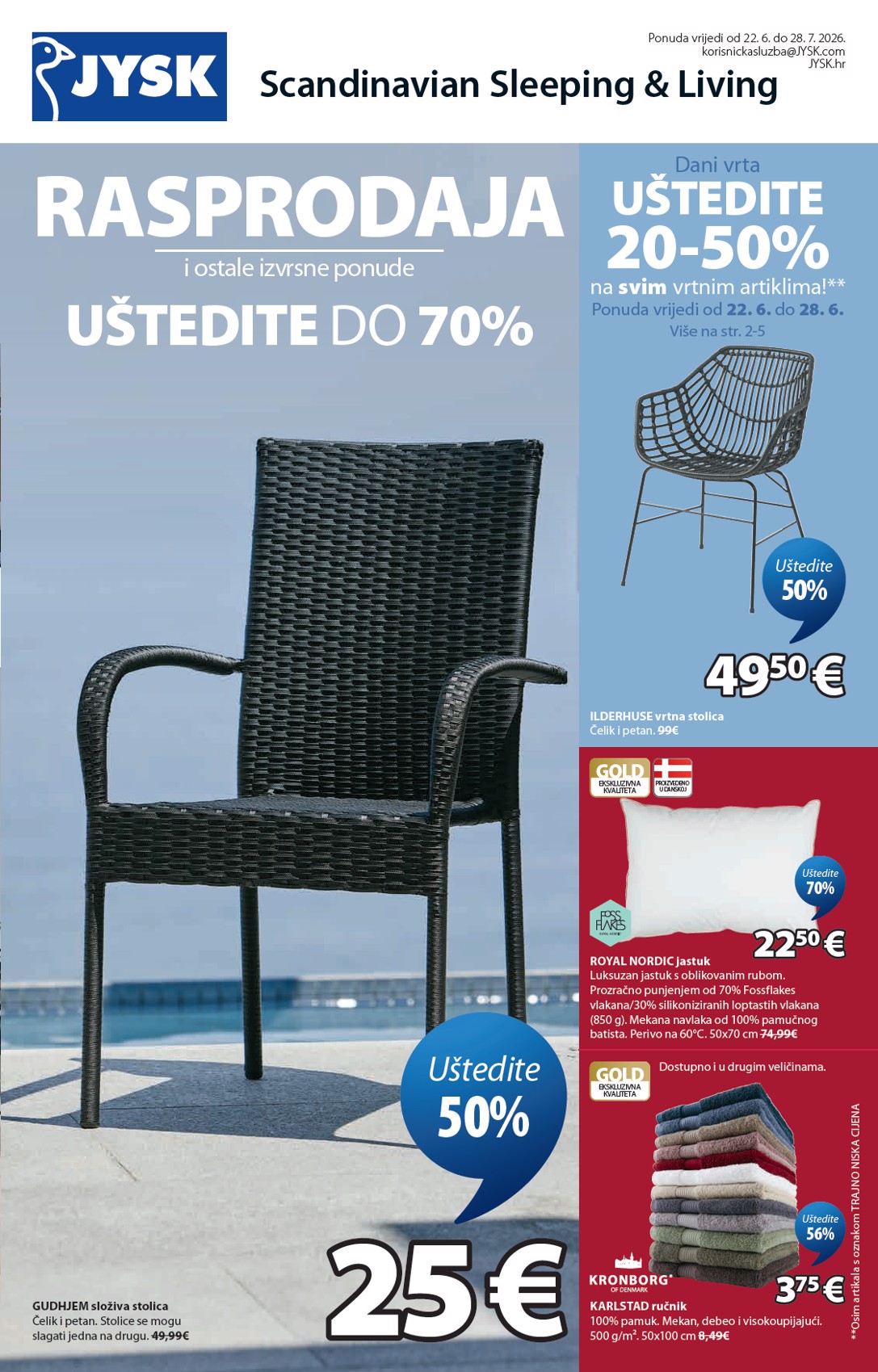 Aktualni katalog JYSK od ponedjeljka, 22.06.2026 do utorka, 28.07.2026