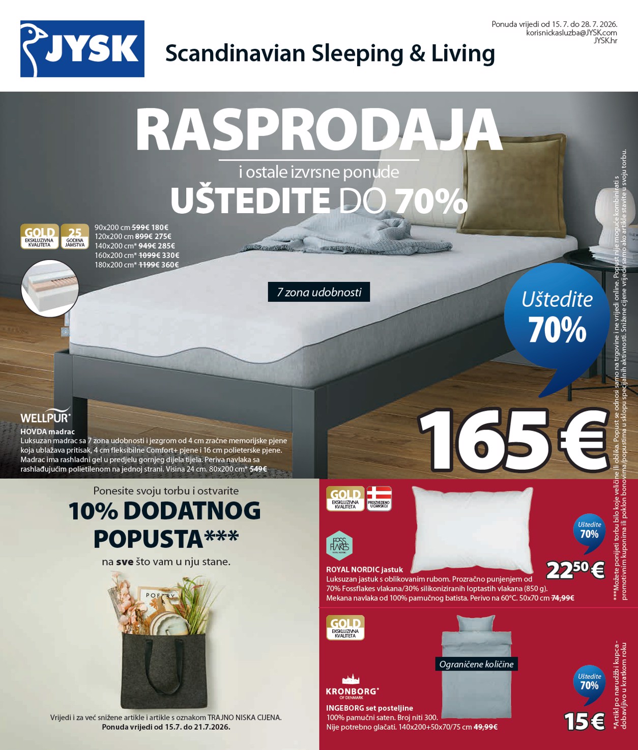 Aktualni katalog JYSK od srijede, 15.07.2026 do utorka, 28.07.2026