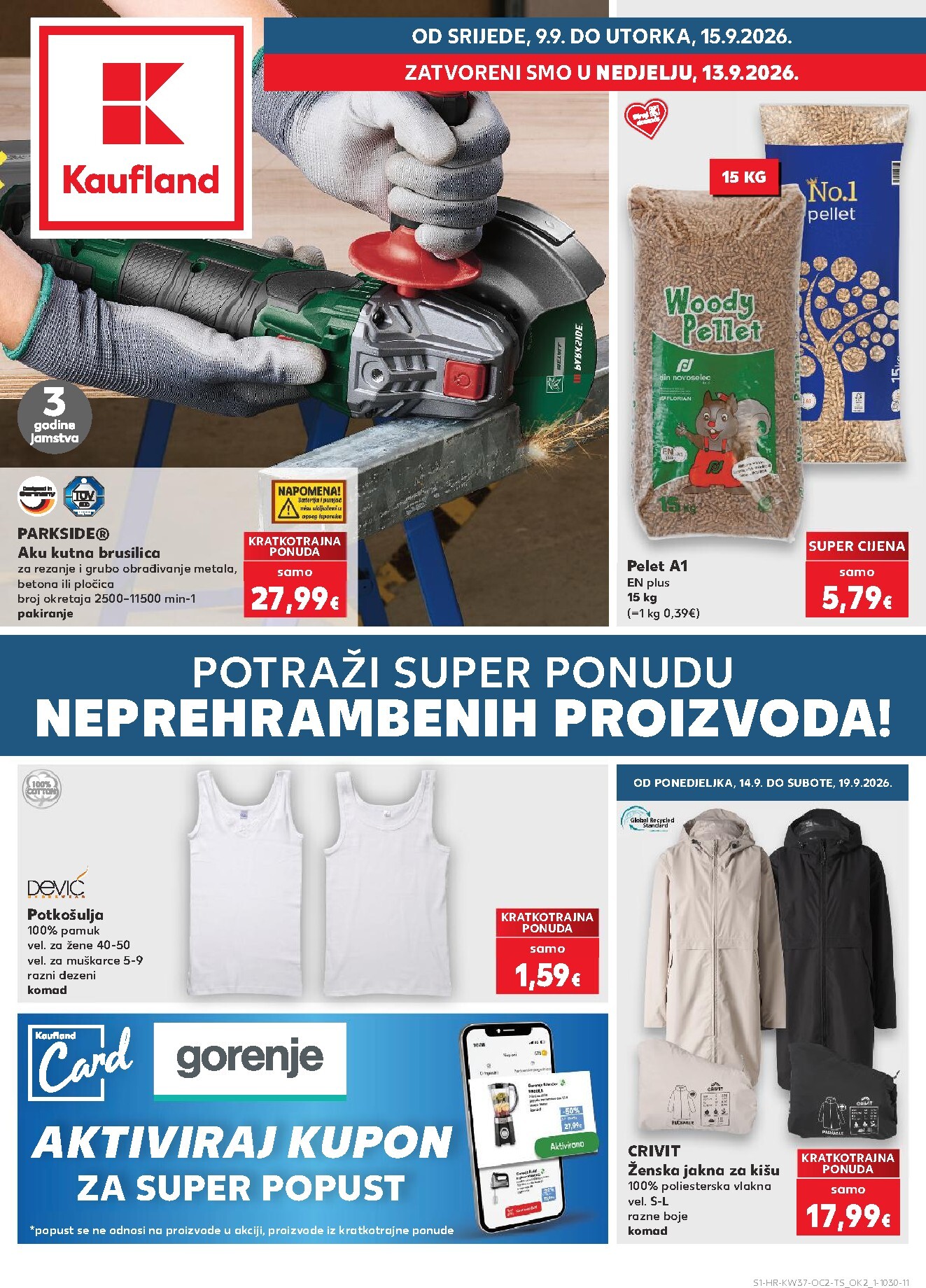 Novi Kaufland - Neprehrambenih proizvoda katalog od srijede, 09.09.2026 do utorka, 15.09.2026