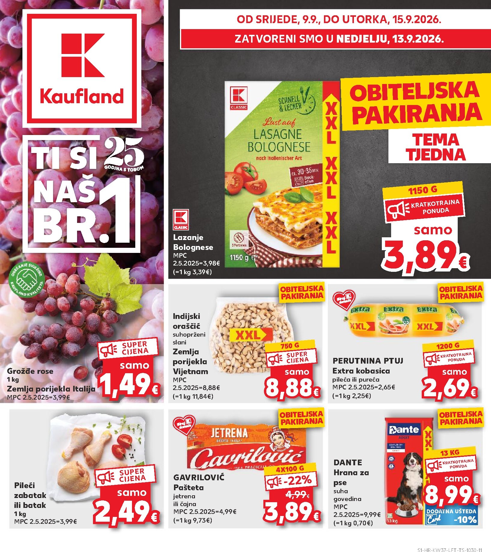 Novi Kaufland katalog od srijede, 09.09.2026 do utorka, 15.09.2026