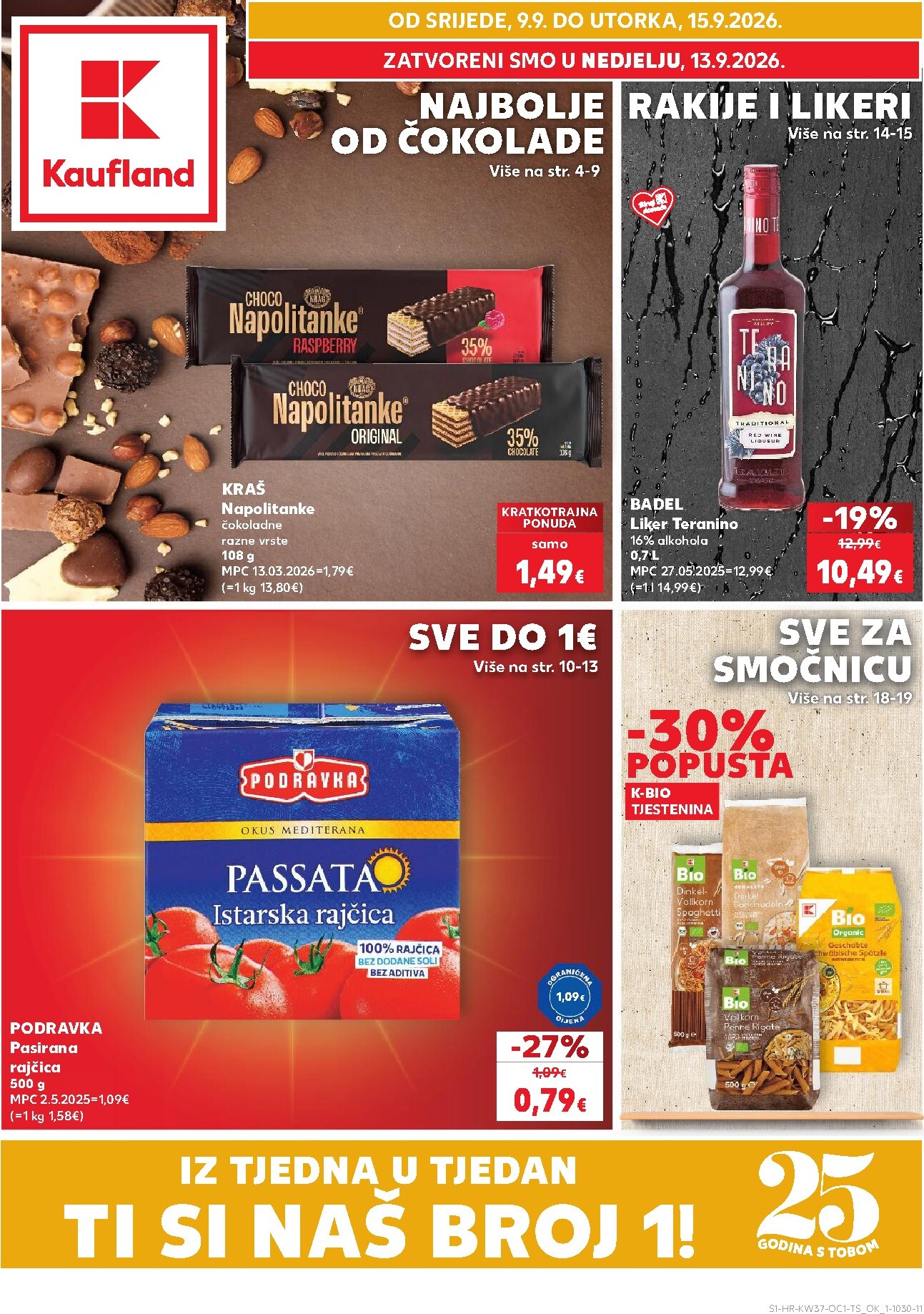 Novi Kaufland - Ti si naš broj 1 katalog od srijede, 09.09.2026 do utorka, 15.09.2026