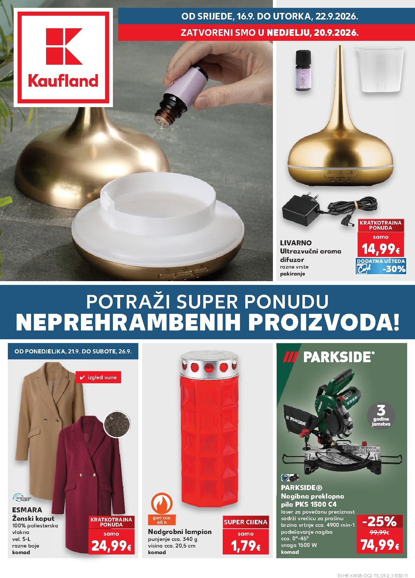 Novi Kaufland - Neprehrambenih proizvoda katalog od srijede, 16.09.2026 do utorka, 22.09.2026