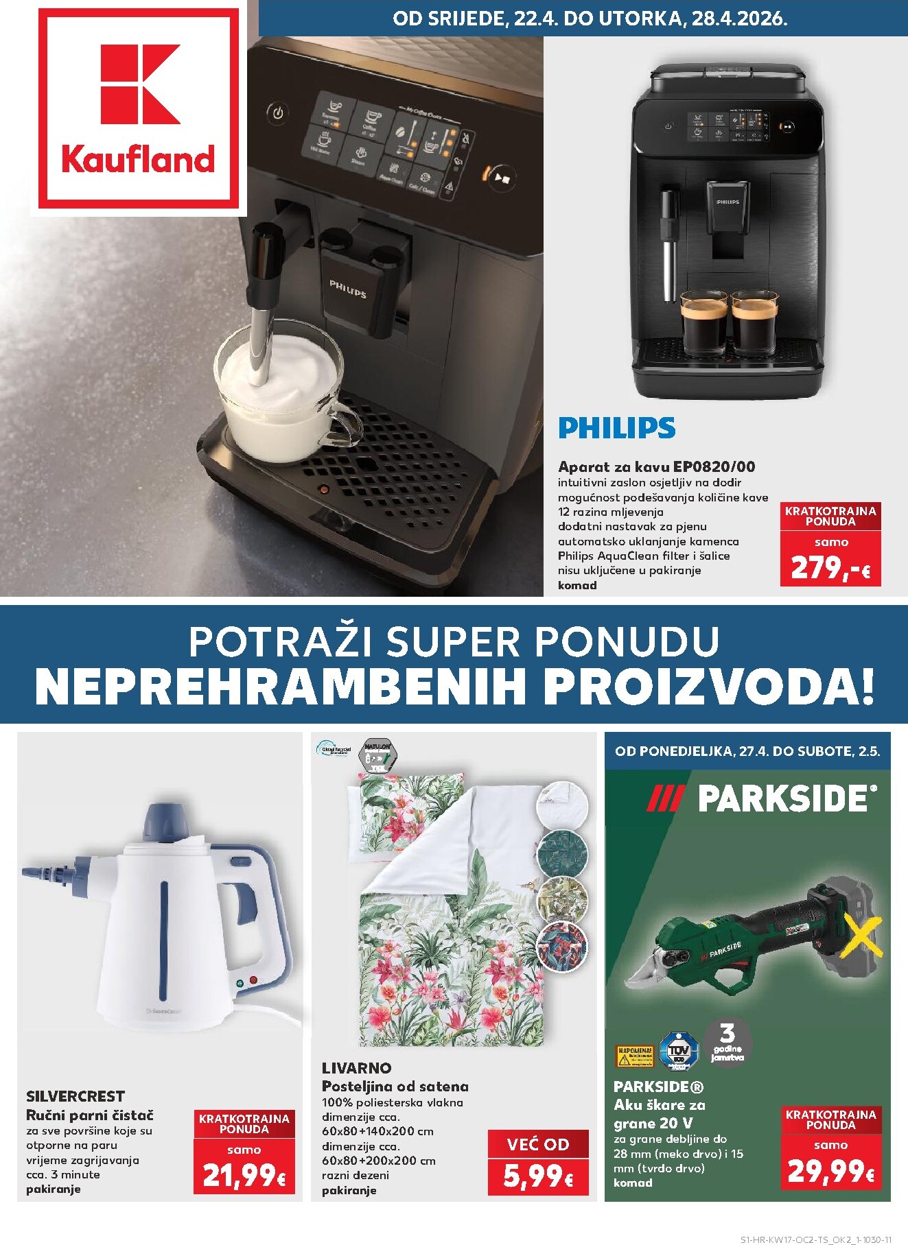Kaufland - Neprehrambenih proizvoda letak za sljedeći tjedan od srijede 22.04.2026 do utorka 28.04.2026