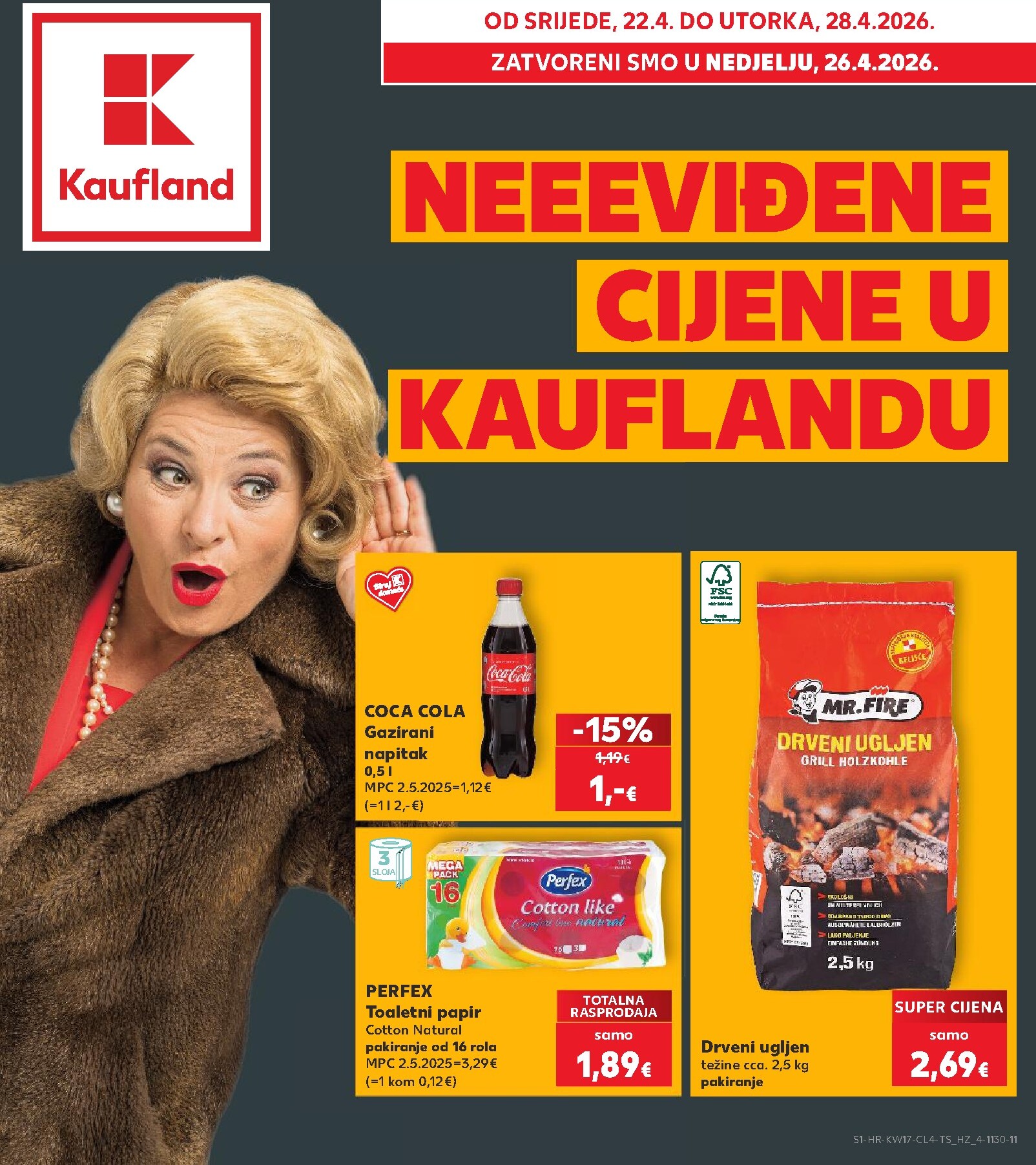 Kaufland - Cijene letak za sljedeći tjedan od srijede 22.04.2026 do utorka 28.04.2026