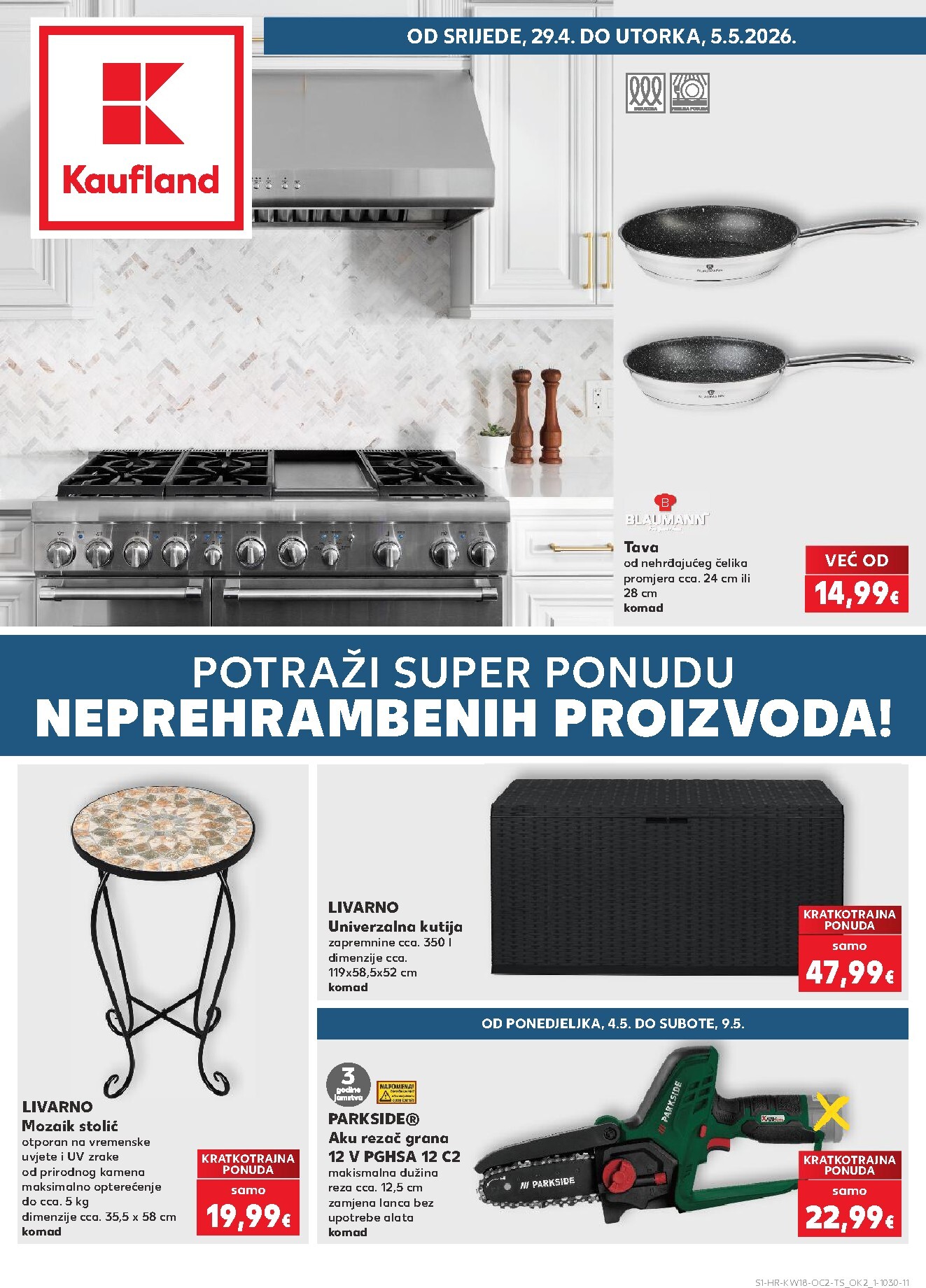 Kaufland - Neprehrambenih proizvoda letak za sljedeći tjedan od srijede 29.04.2026 do utorka 05.05.2026