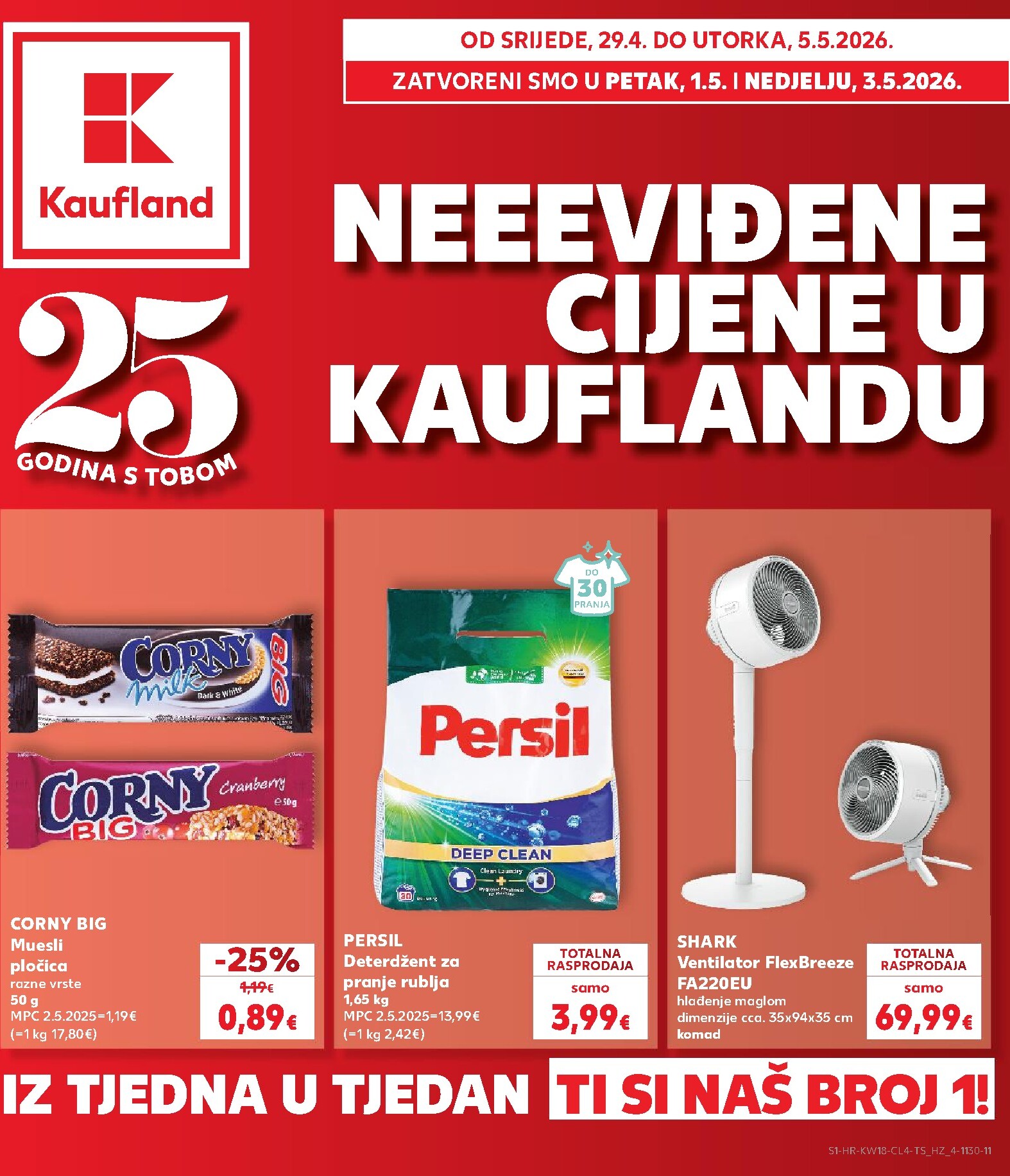 Kaufland - Cijene letak za sljedeći tjedan od srijede 29.04.2026 do utorka 05.05.2026
