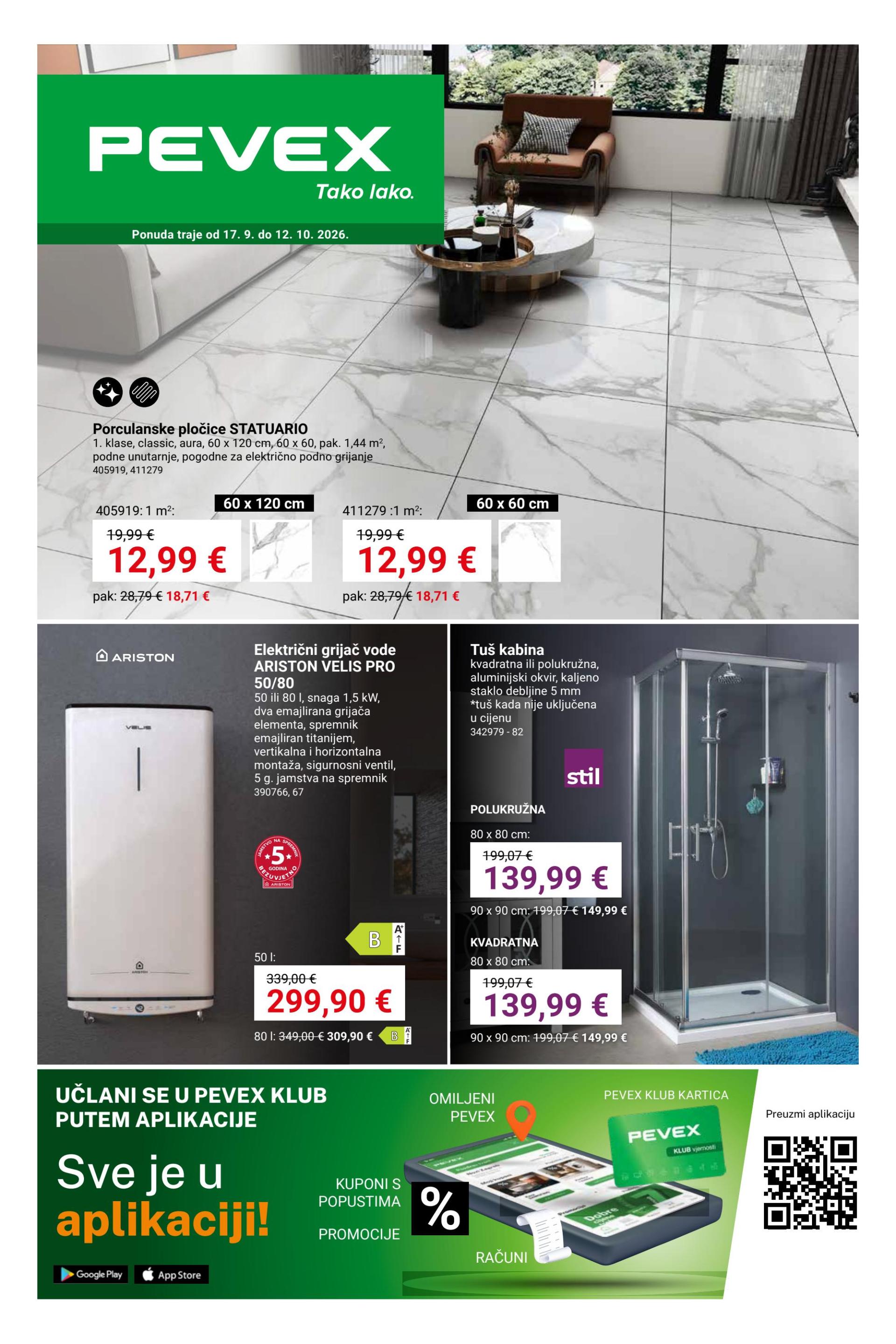 Aktualni katalog Pevex od četvrtka, 17.09.2026 do ponedjeljka, 12.10.2026