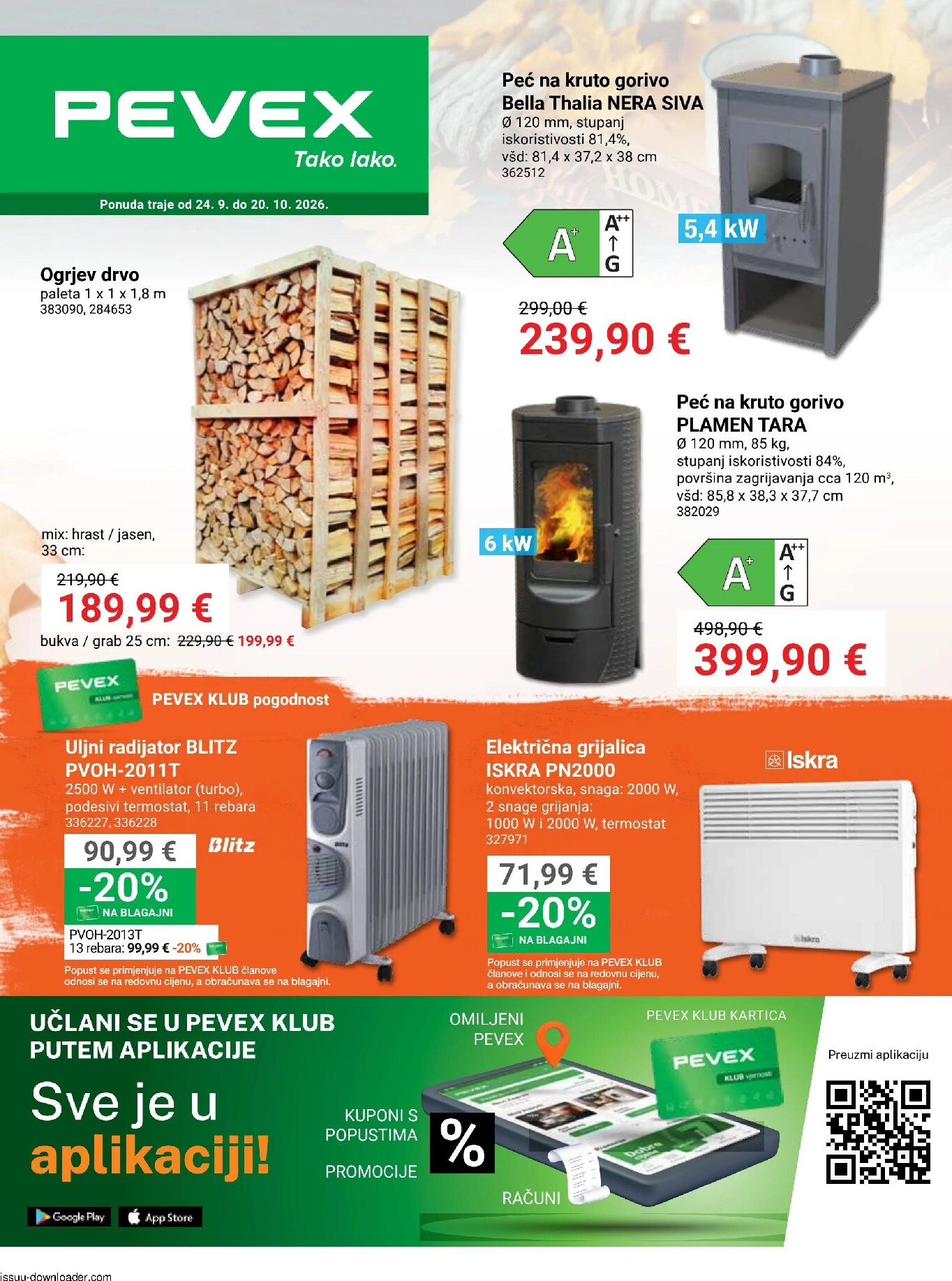 Aktualni katalog Pevex od četvrtka, 24.09.2026 do utorka, 20.10.2026