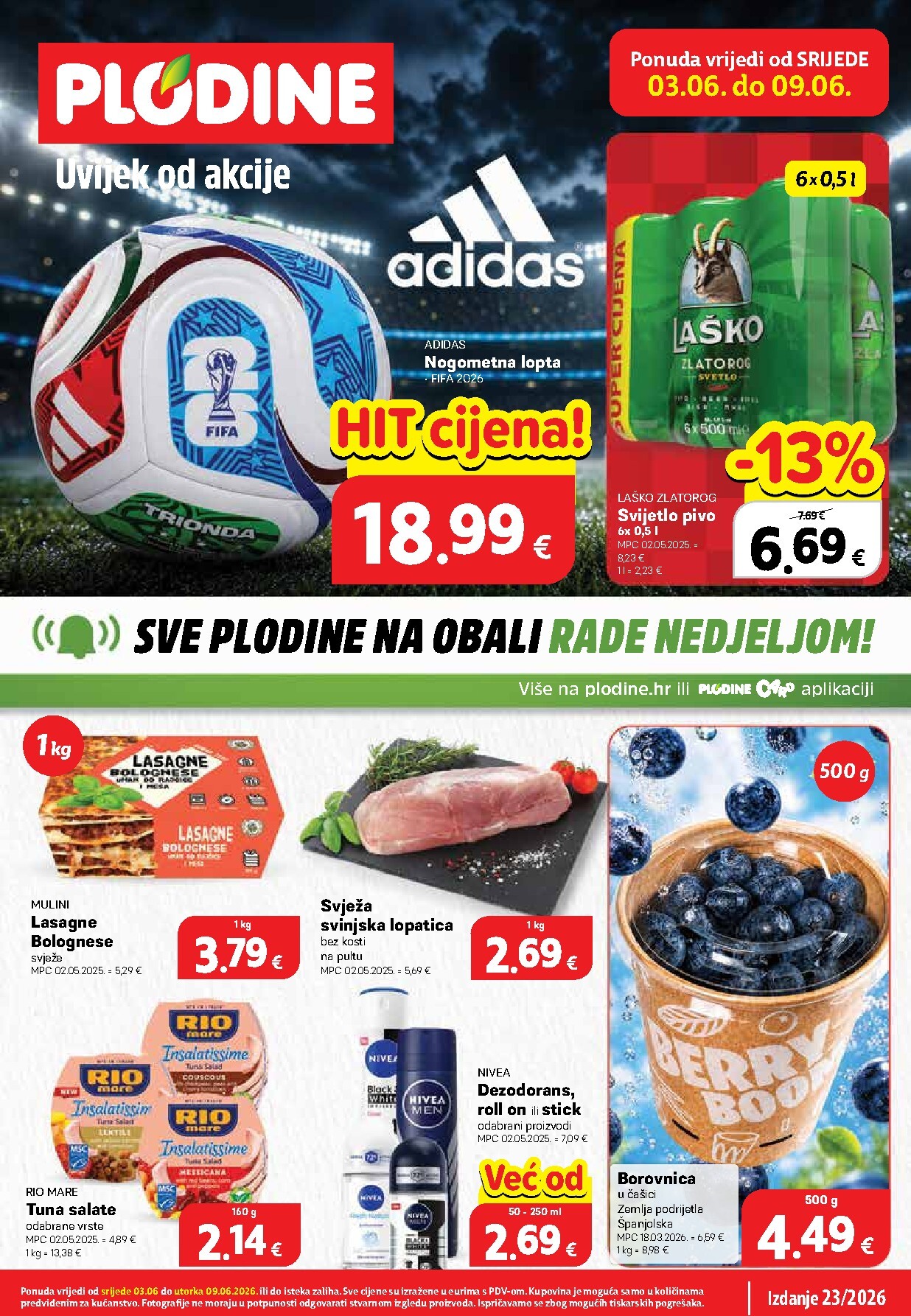 Aktualni katalog Plodine od srijede, 03.06.2026 do utorka, 09.06.2026