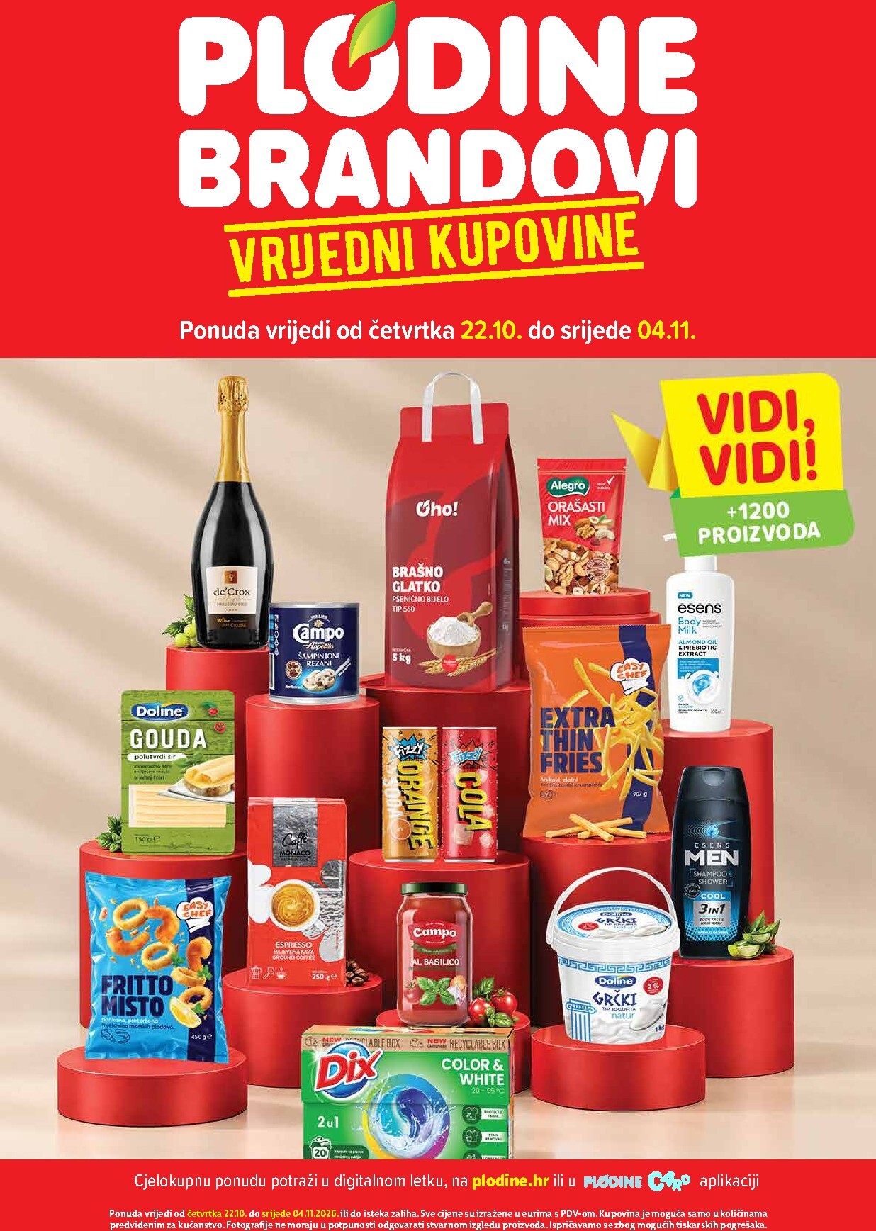 Aktualni katalog Plodine - Vrijedni kupovine od četvrtka, 22.10.2026 do srijede, 04.11.2026