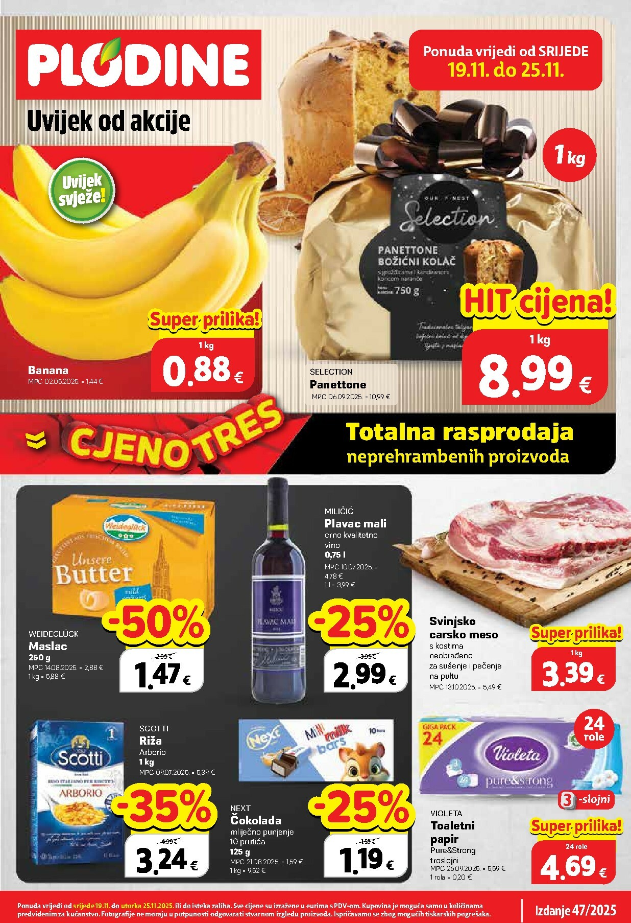 Najbolje ponude dana: Lidl's Alkoholni ocat već od 0.39€, Konzumov svježi kupus za 0.39€, Kauflandov komad namještaja po super cijeni - ne propustite najnovije akcije i popuste 2025-11-19