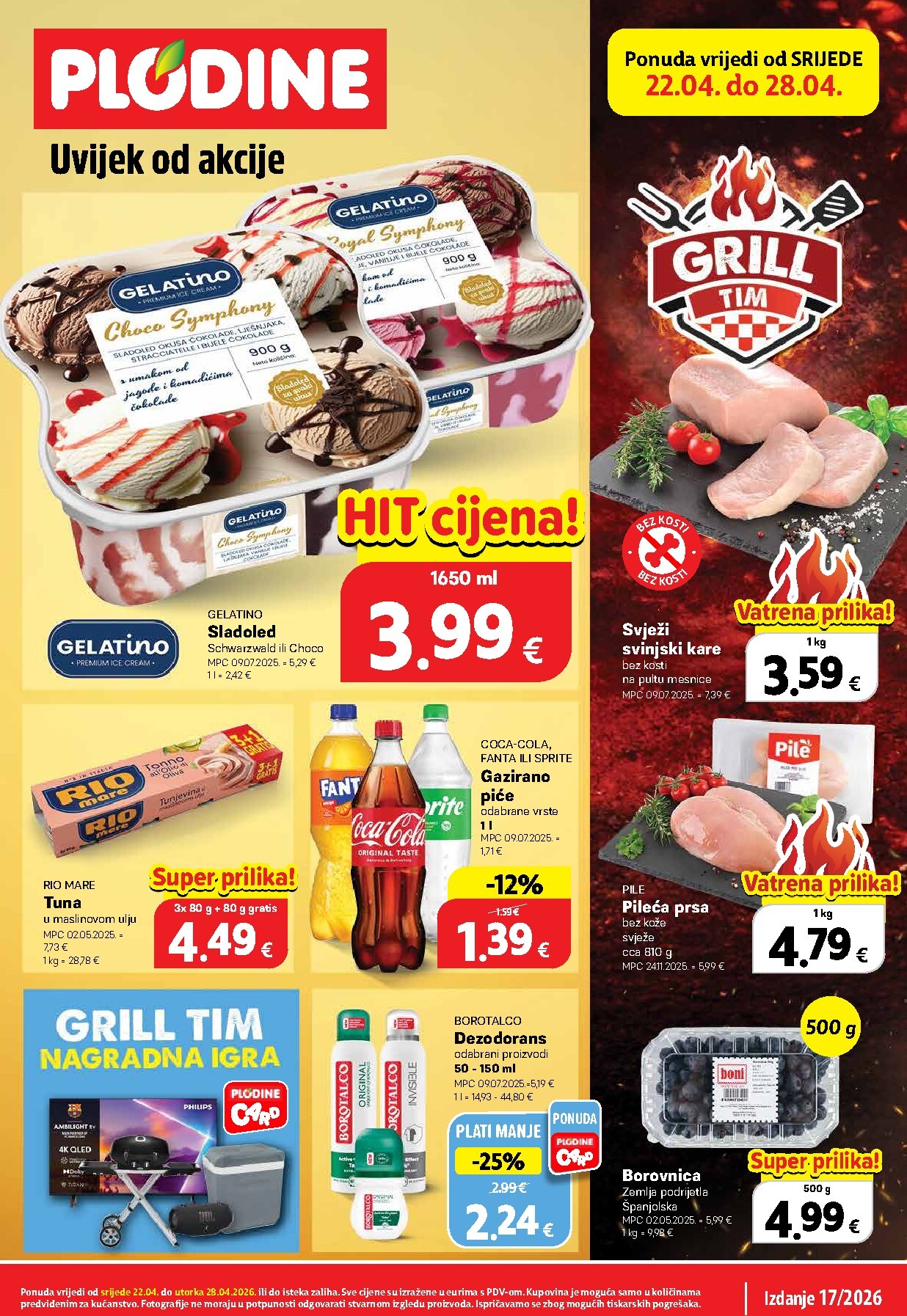 Plodine letak za sljedeći tjedan od srijede 22.04.2026 do utorka 28.04.2026