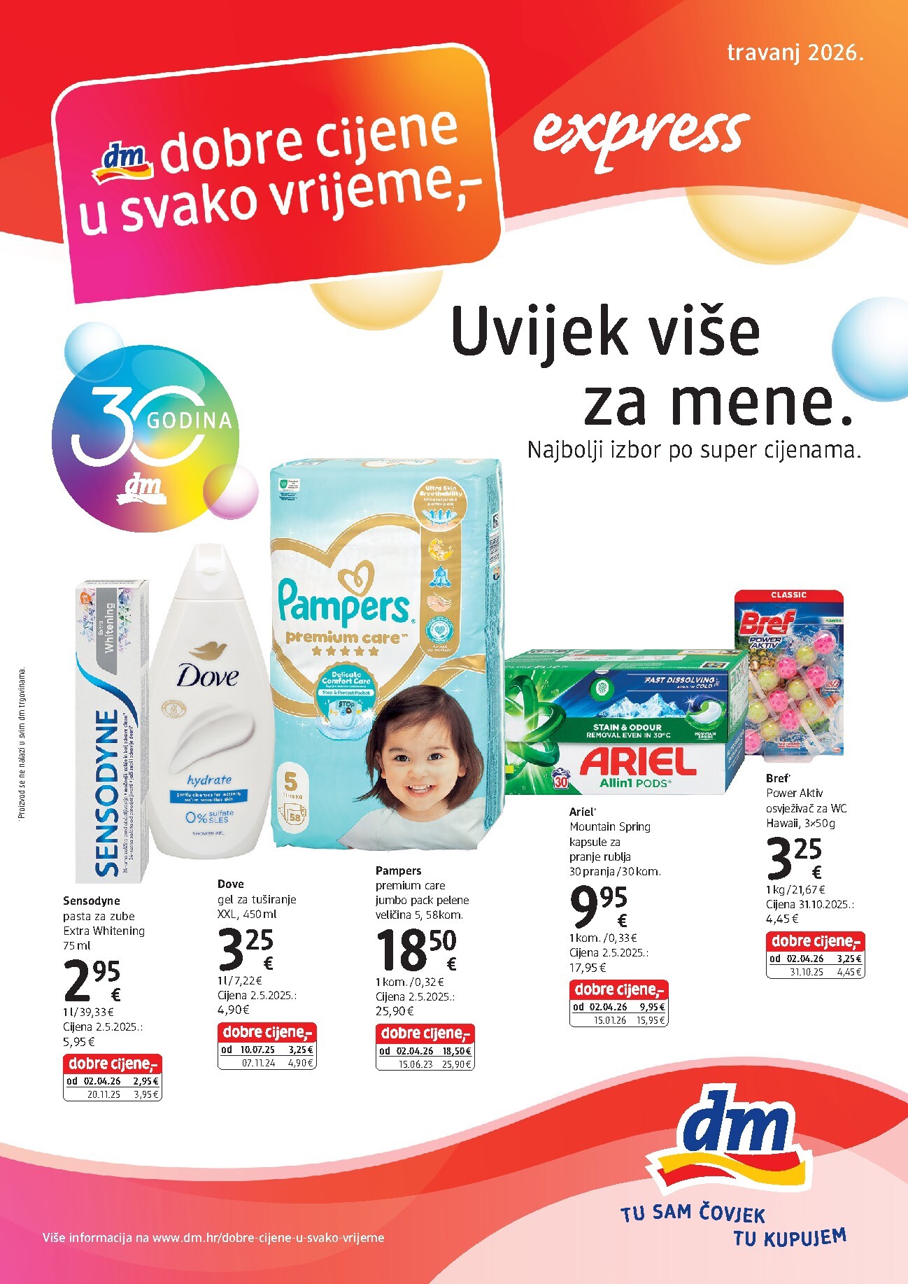 Budući dm - Express letak vrijedi od četvrtka 16.04.2026 do četvrtka 30.04.2026