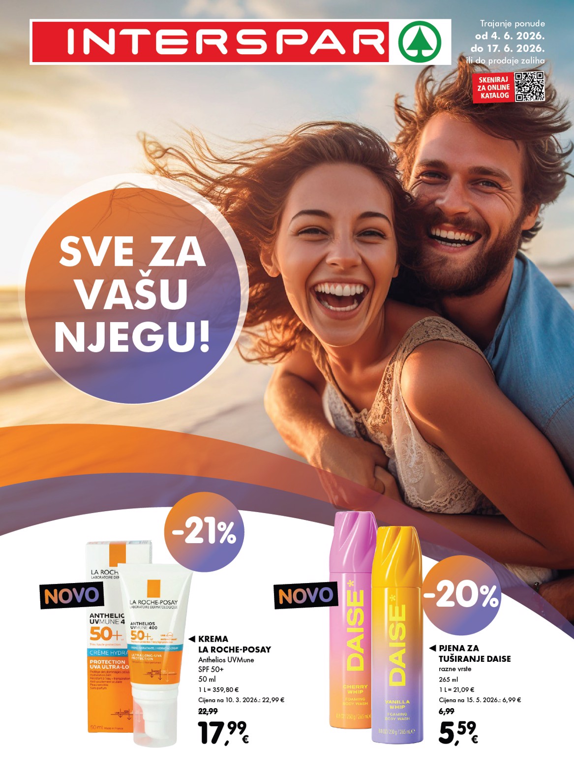 Aktualni katalog INTERSPAR - Njega od četvrtka, 04.06.2026 do srijede, 17.06.2026