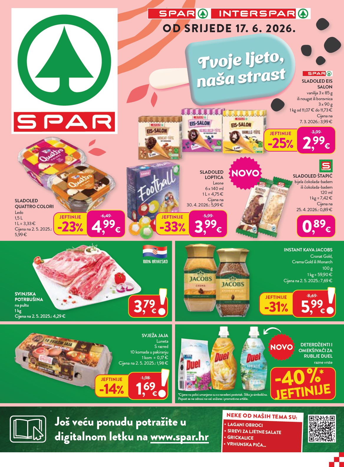 Novi SPAR katalog od srijede, 17.06.2026 do utorka, 23.06.2026