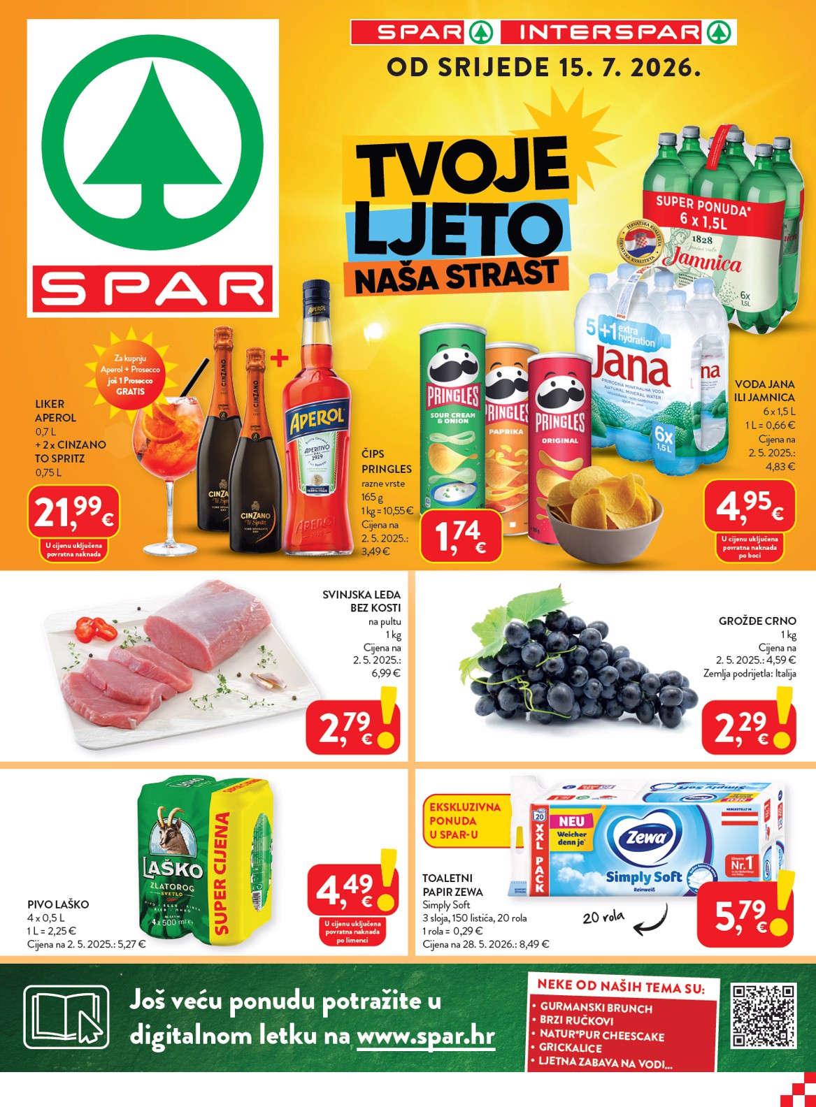 Novi SPAR katalog od srijede, 15.07.2026 do utorka, 21.07.2026