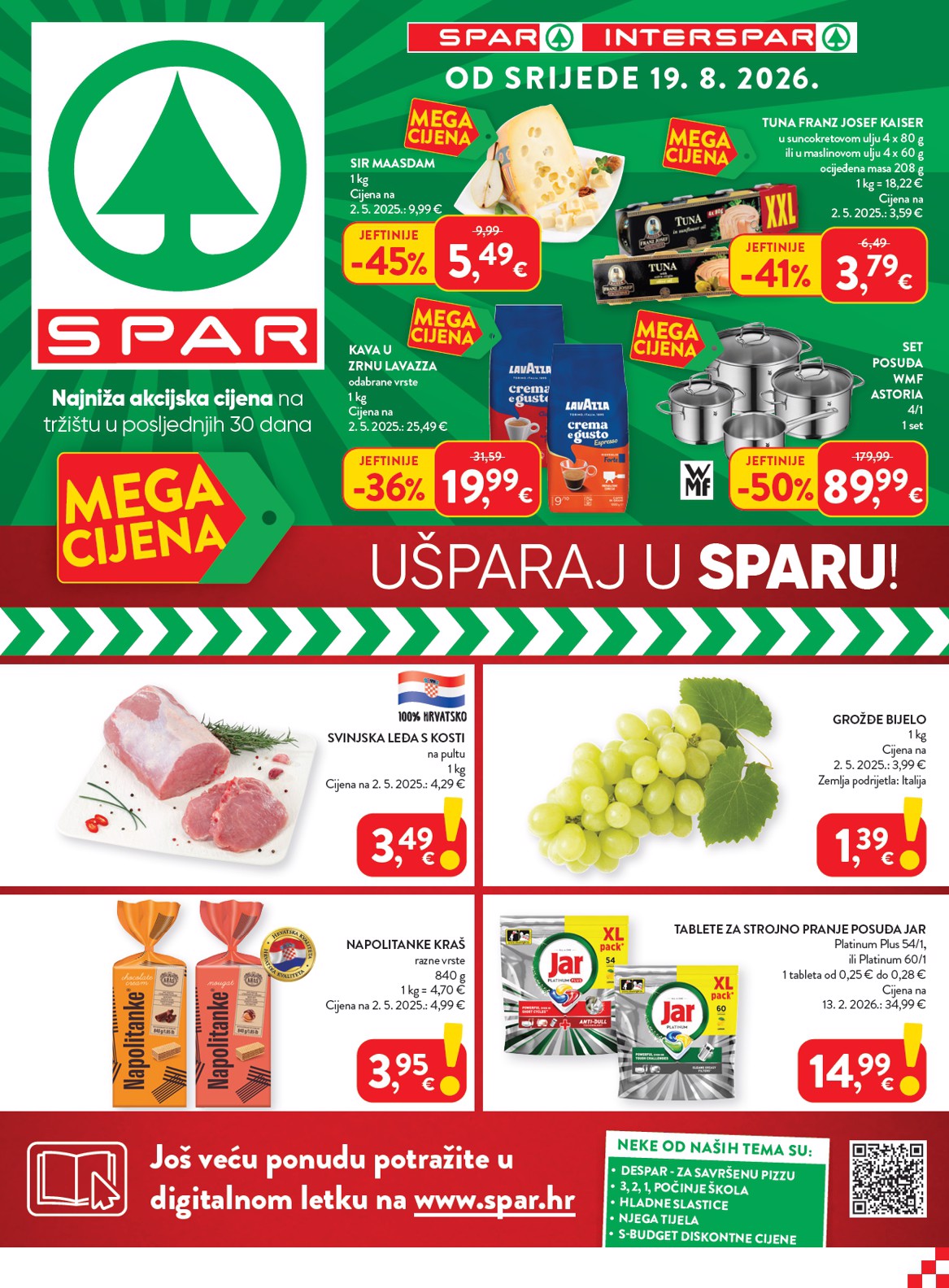 Novi SPAR katalog od srijede, 19.08.2026 do utorka, 25.08.2026