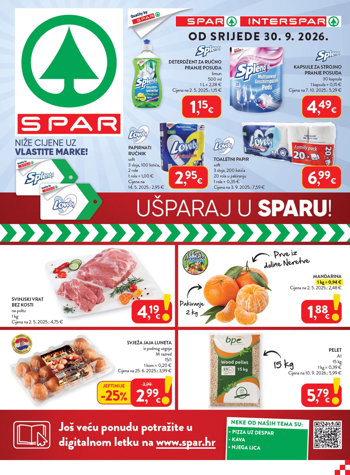 Novi SPAR katalog od srijede, 30.09.2026 do utorka, 06.10.2026