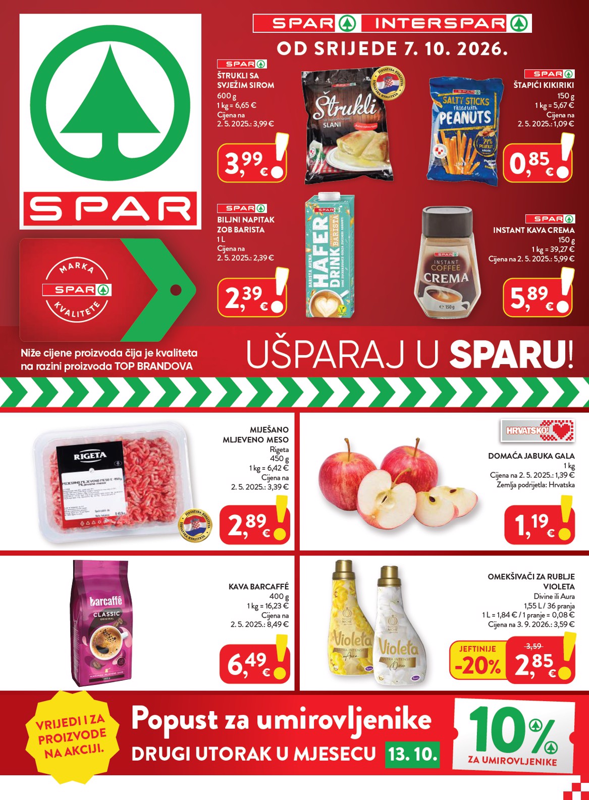 Novi SPAR katalog od srijede, 07.10.2026 do utorka, 13.10.2026