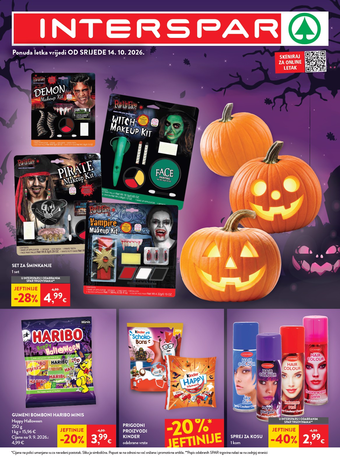 Aktualni katalog Interspar - Spremni za noć vještica od srijede, 14.10.2026 do utorka, 27.10.2026