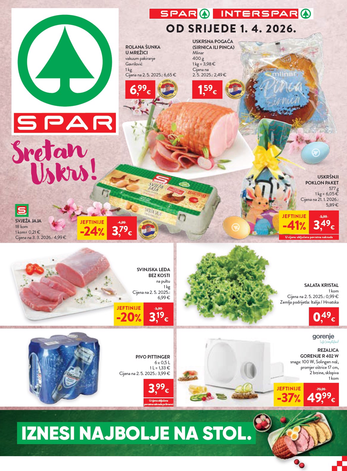 Prelistajte katalog SPAR, vrijedi od 01.04.2026 do 07.04.2026