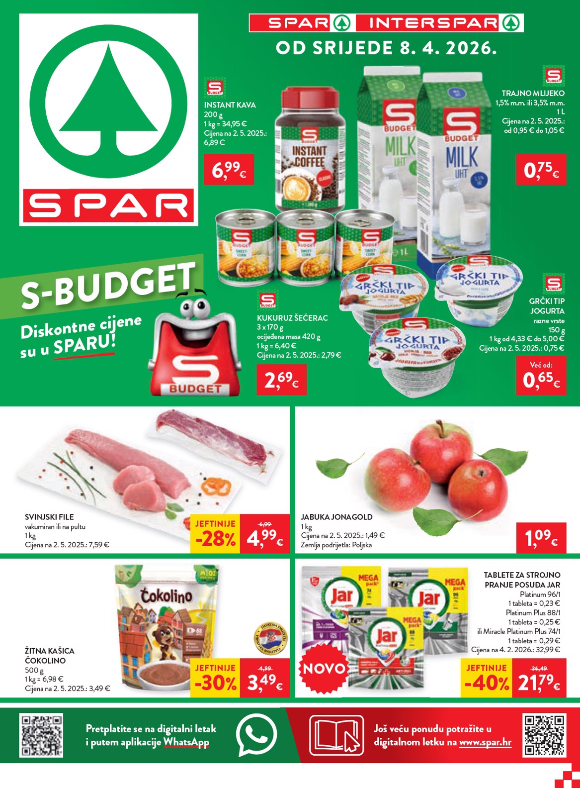 Prelistajte katalog SPAR, vrijedi od 08.04.2026 do 14.04.2026