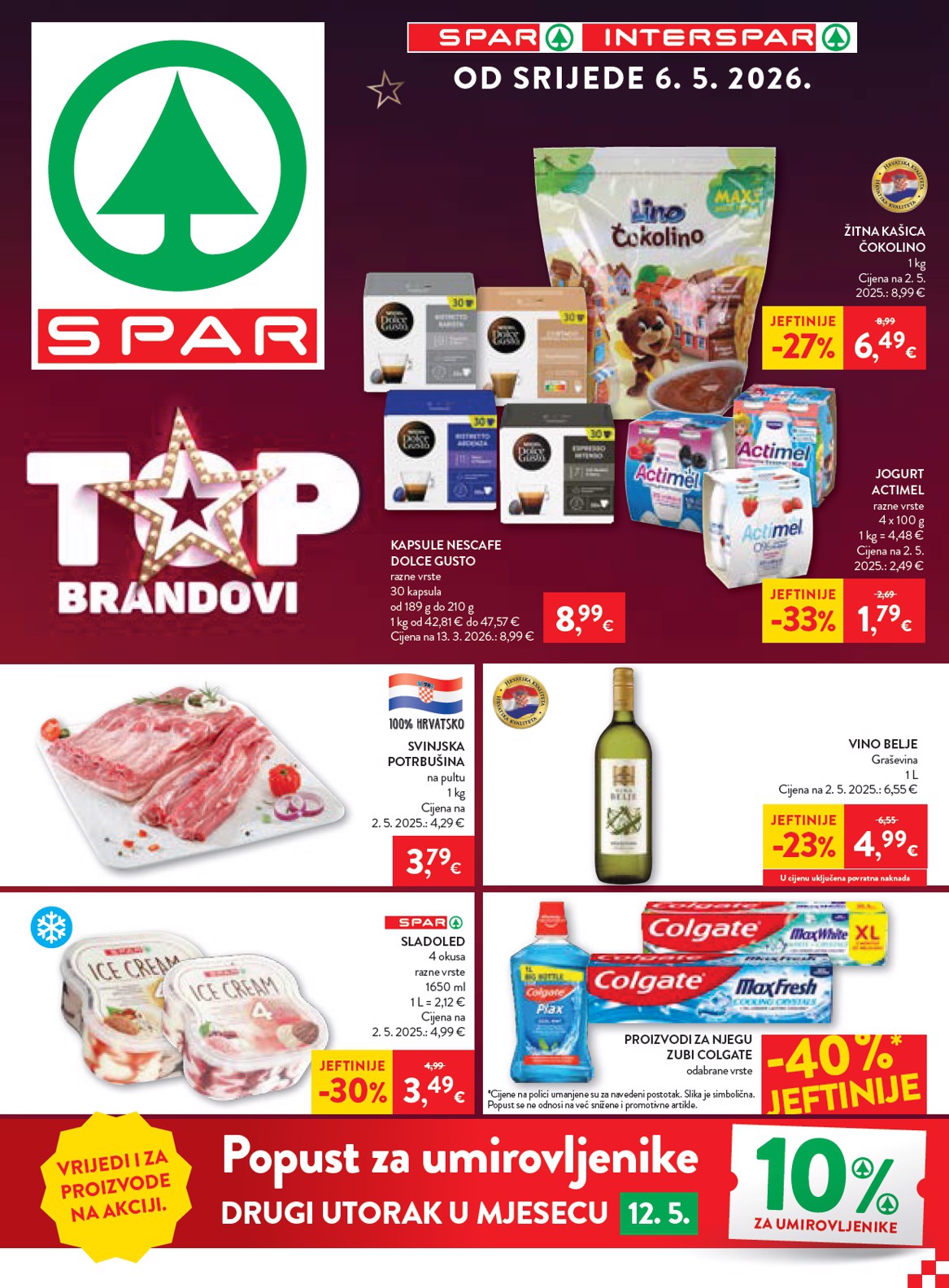 Budući SPAR letak vrijedi od srijede 06.05.2026 do utorka 12.05.2026