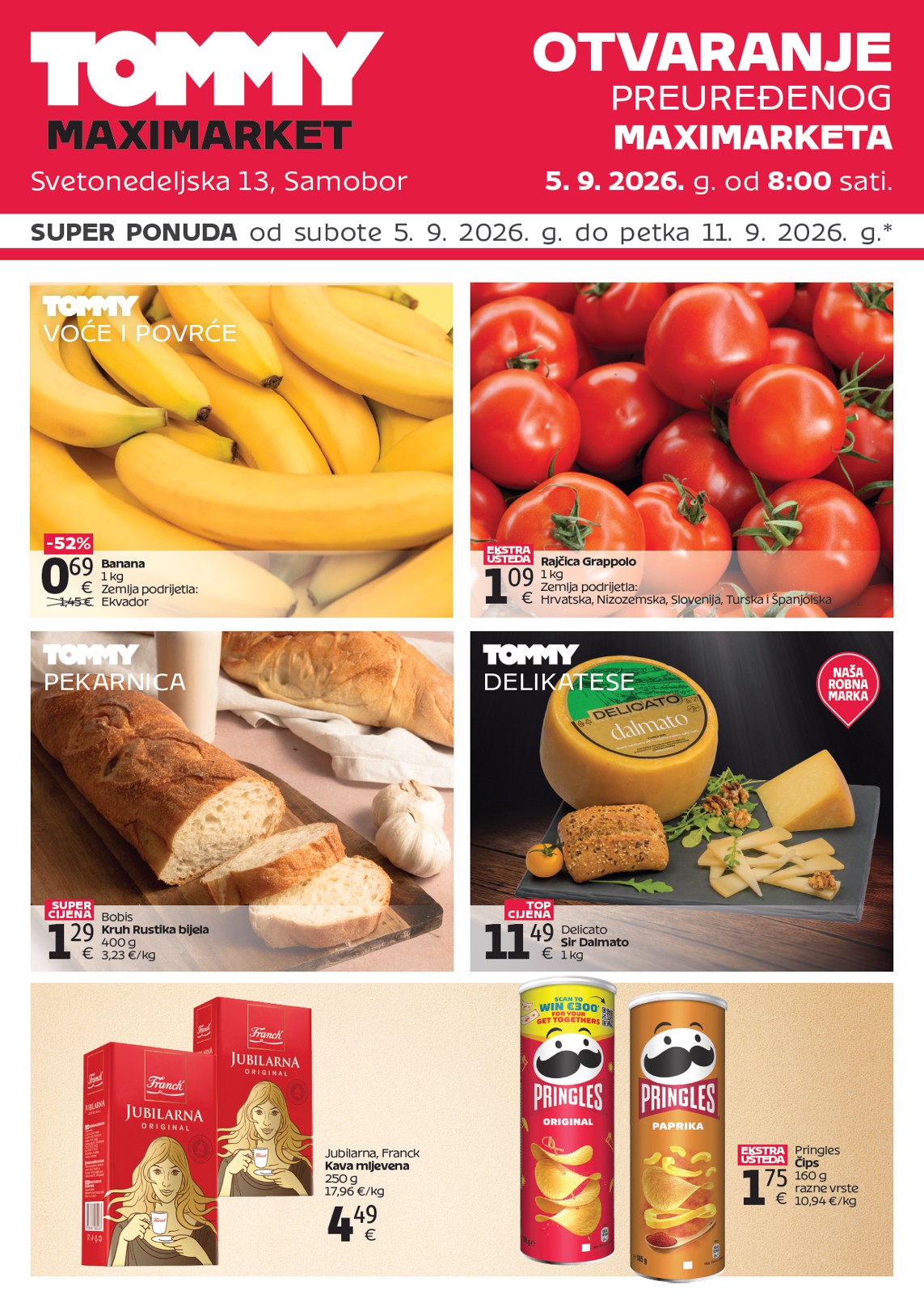 Novi Tommy - Super ponuda povodom otvaranja u Samoboru katalog od subote, 05.09.2026 do petka, 11.09.2026