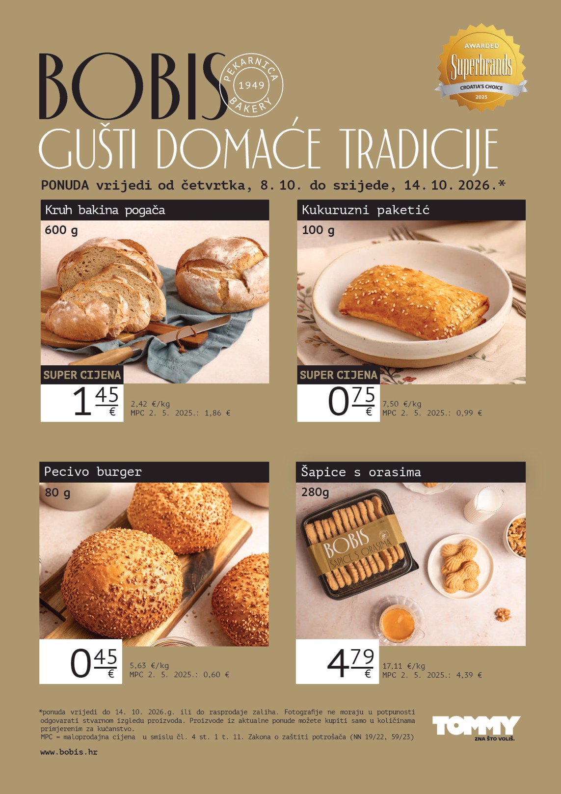 Novi Tommy - Bobis Super ponuda katalog od četvrtka, 08.10.2026 do srijede, 14.10.2026