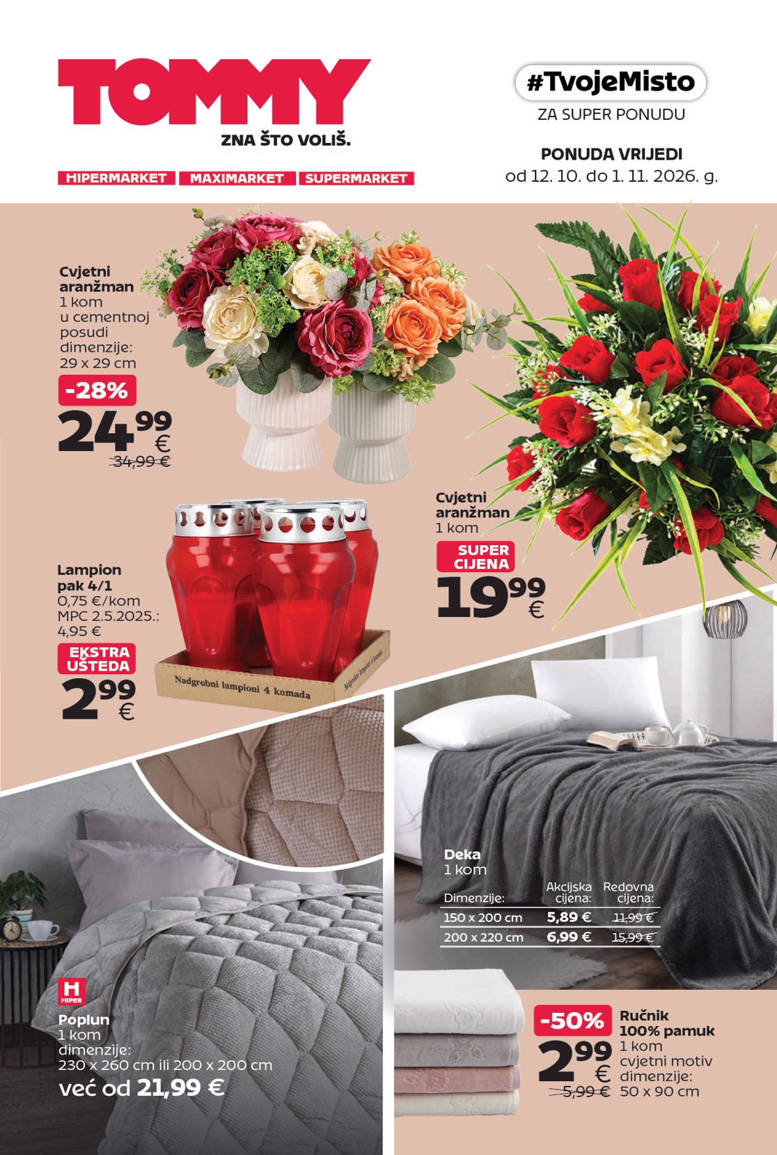 Aktualni katalog Tommy - #TvojeMisto za super ponudu od ponedjeljka, 12.10.2026 do nedjelje, 01.11.2026