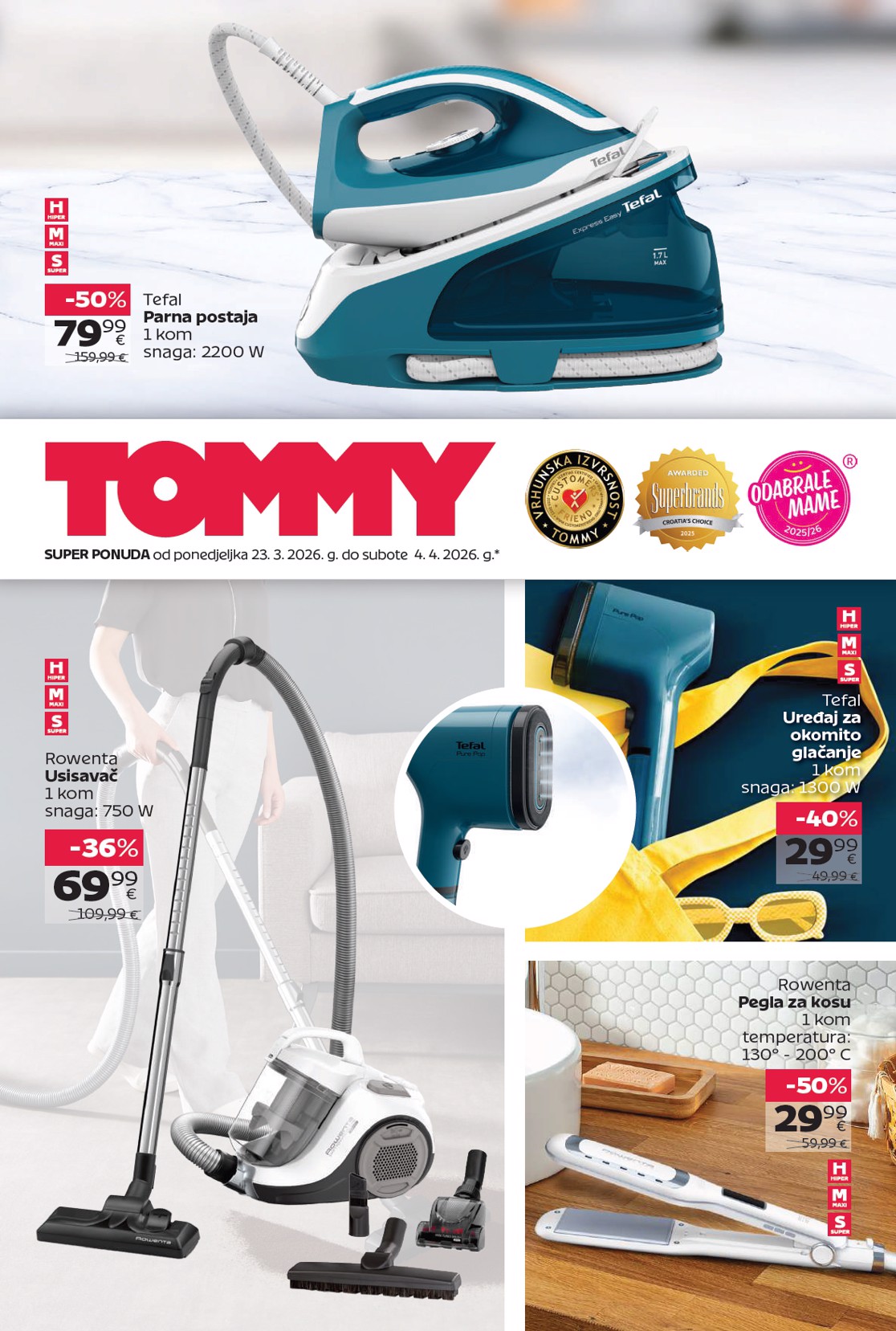 Prelistajte katalog Tommy - Super ponuda za njegu i čistoću, vrijedi od 23.03.2026 do 04.04.2026