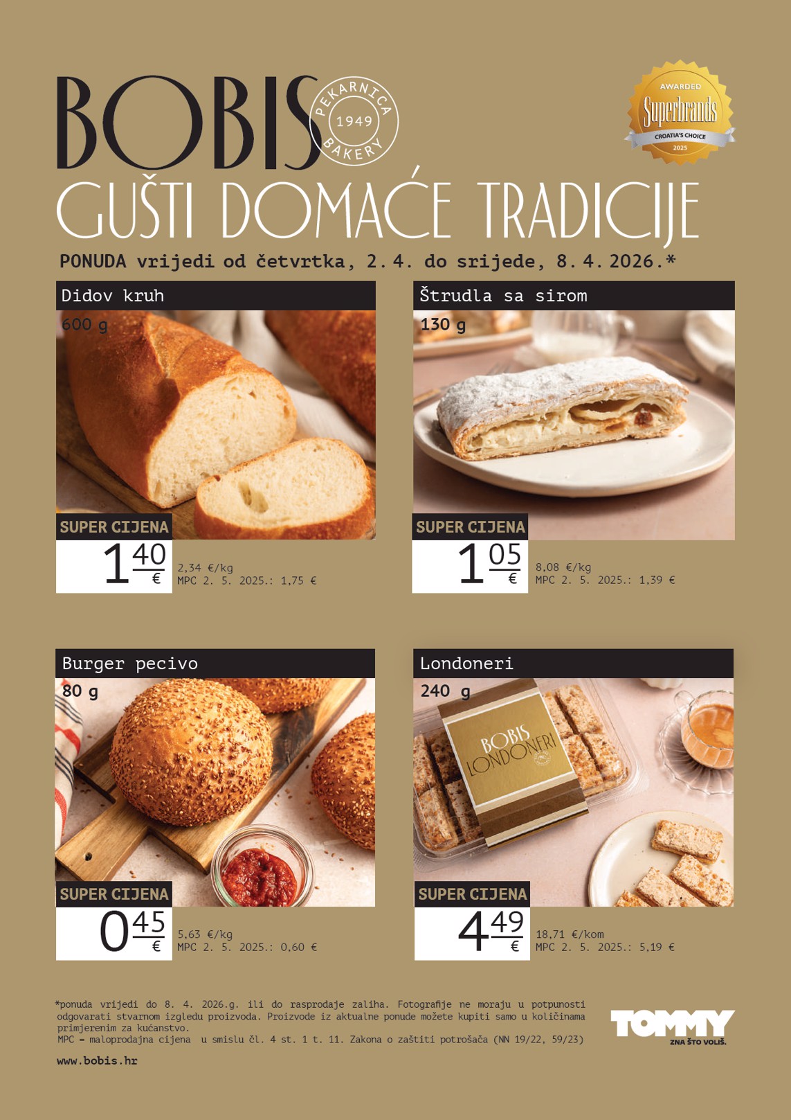 Prelistajte katalog Tommy - Bobis Super ponuda, vrijedi od 02.04.2026 do 08.04.2026
