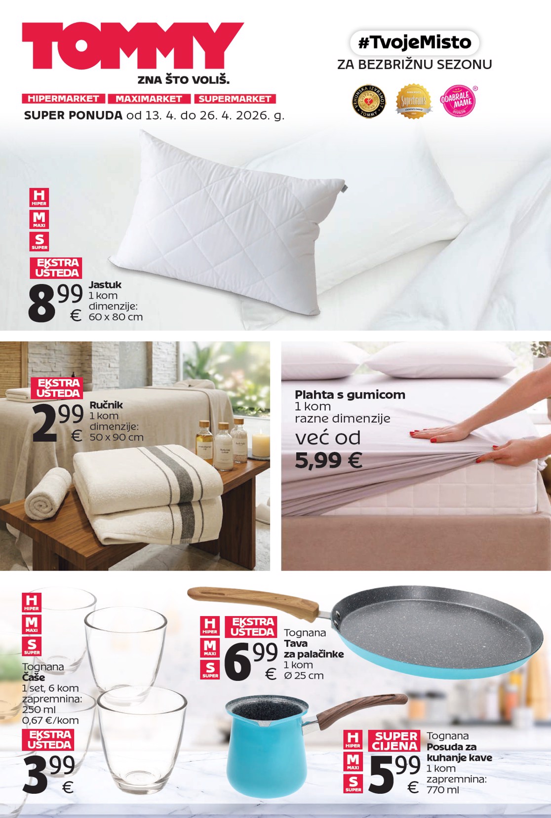 Aktualni Tommy - Super ponuda za apartmane katalog vrijedi od ponedjeljka 13.04.2026 do nedjelje 26.04.2026
