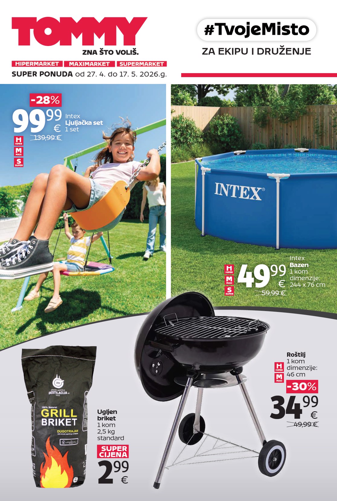 Aktualni Tommy - Super ponuda za roštilj: oprema katalog vrijedi od ponedjeljka 27.04.2026 do nedjelje 17.05.2026