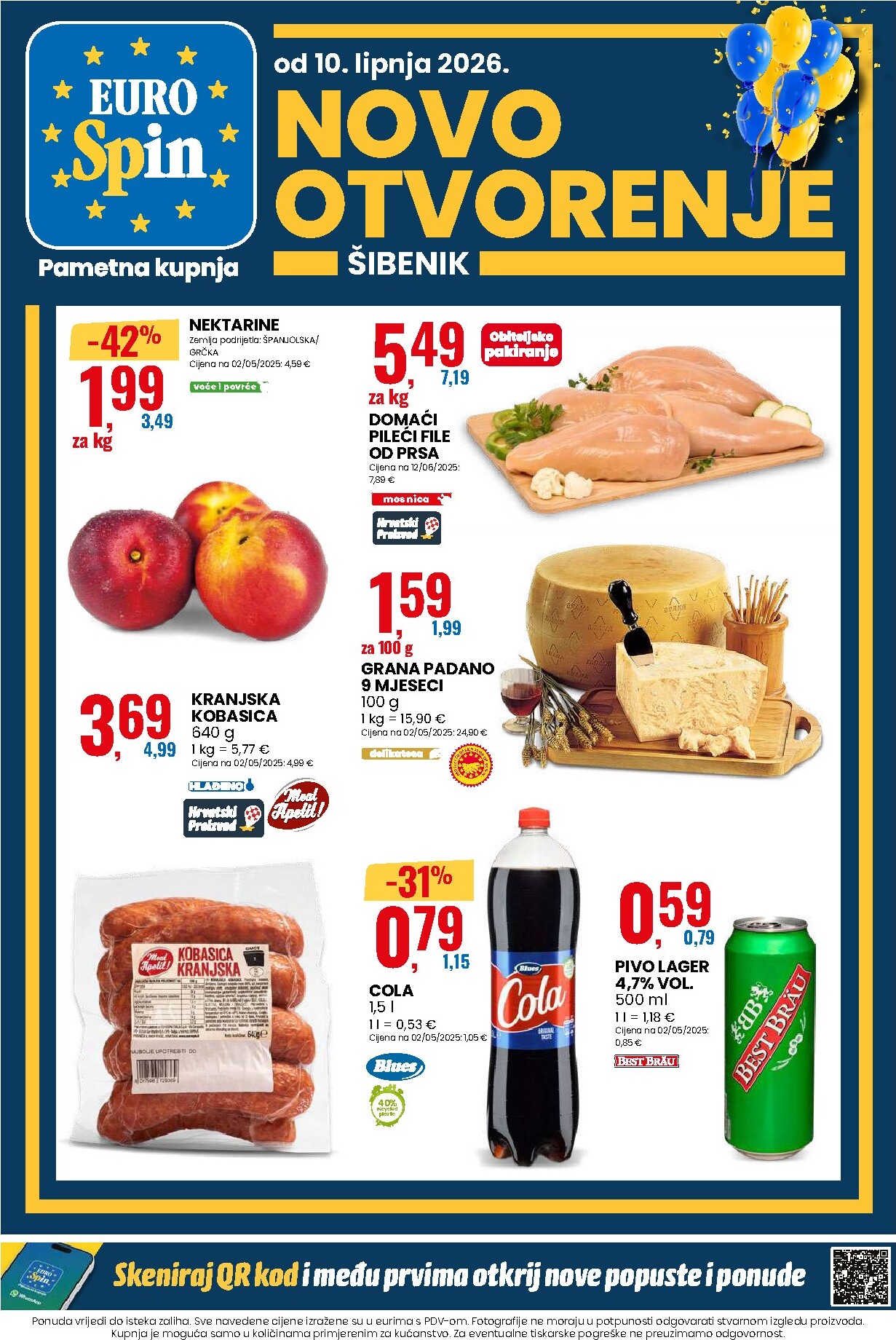Novi Eurospin - Novo Otvorenje - Šibenik katalog od srijede, 10.06.2026 do utorka, 16.06.2026