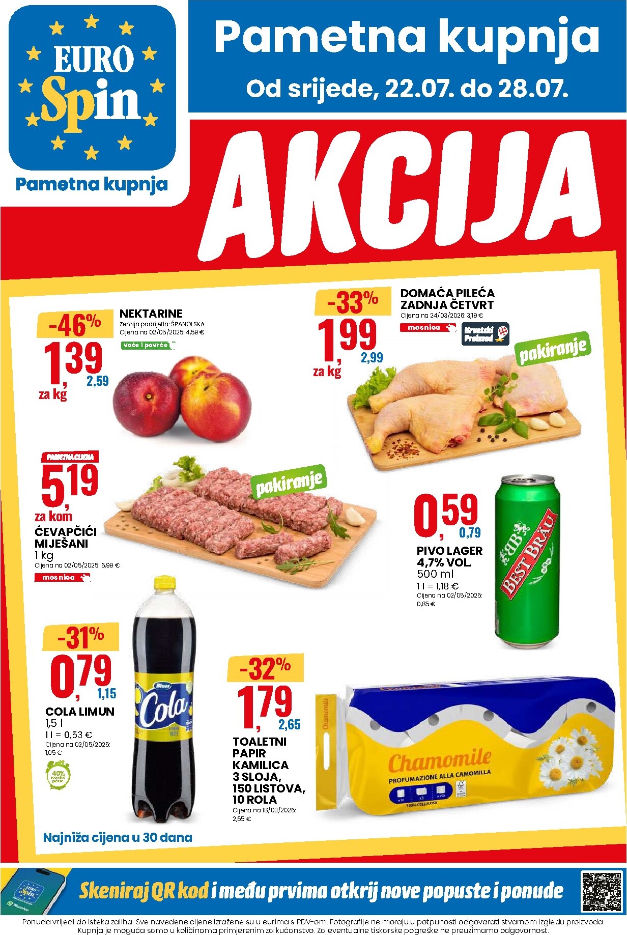 Novi Eurospin katalog od srijede, 22.07.2026 do utorka, 28.07.2026