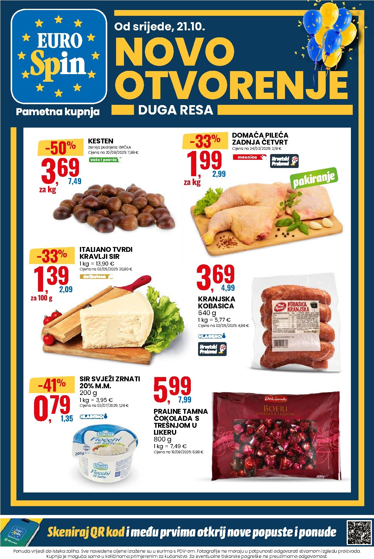 Novi Eurospin - Novo otvorenje - Duga Resa katalog od srijede, 21.10.2026 do utorka, 27.10.2026