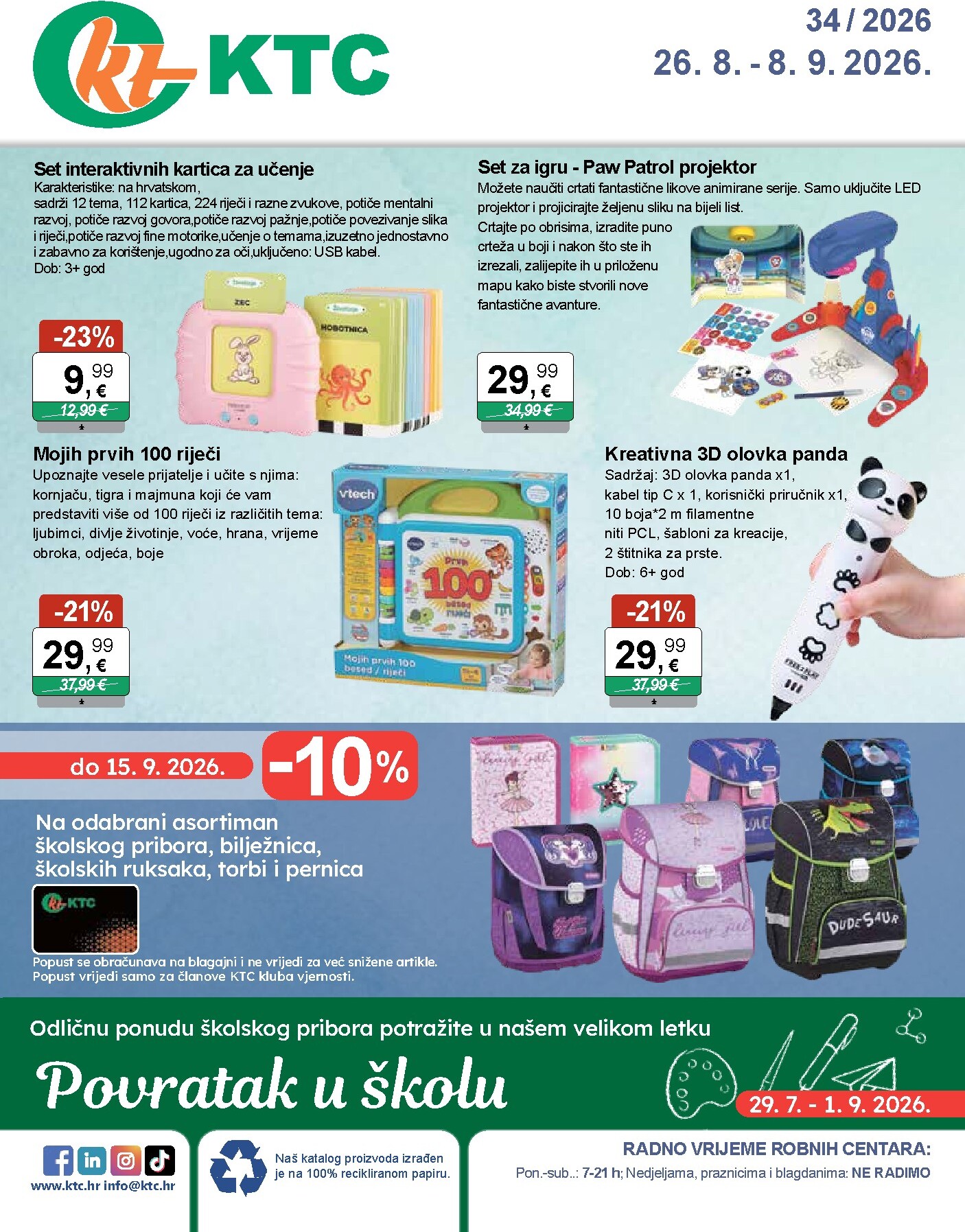 Novi KTC - Igračke i Tekstil katalog od srijede, 26.08.2026 do utorka, 08.09.2026