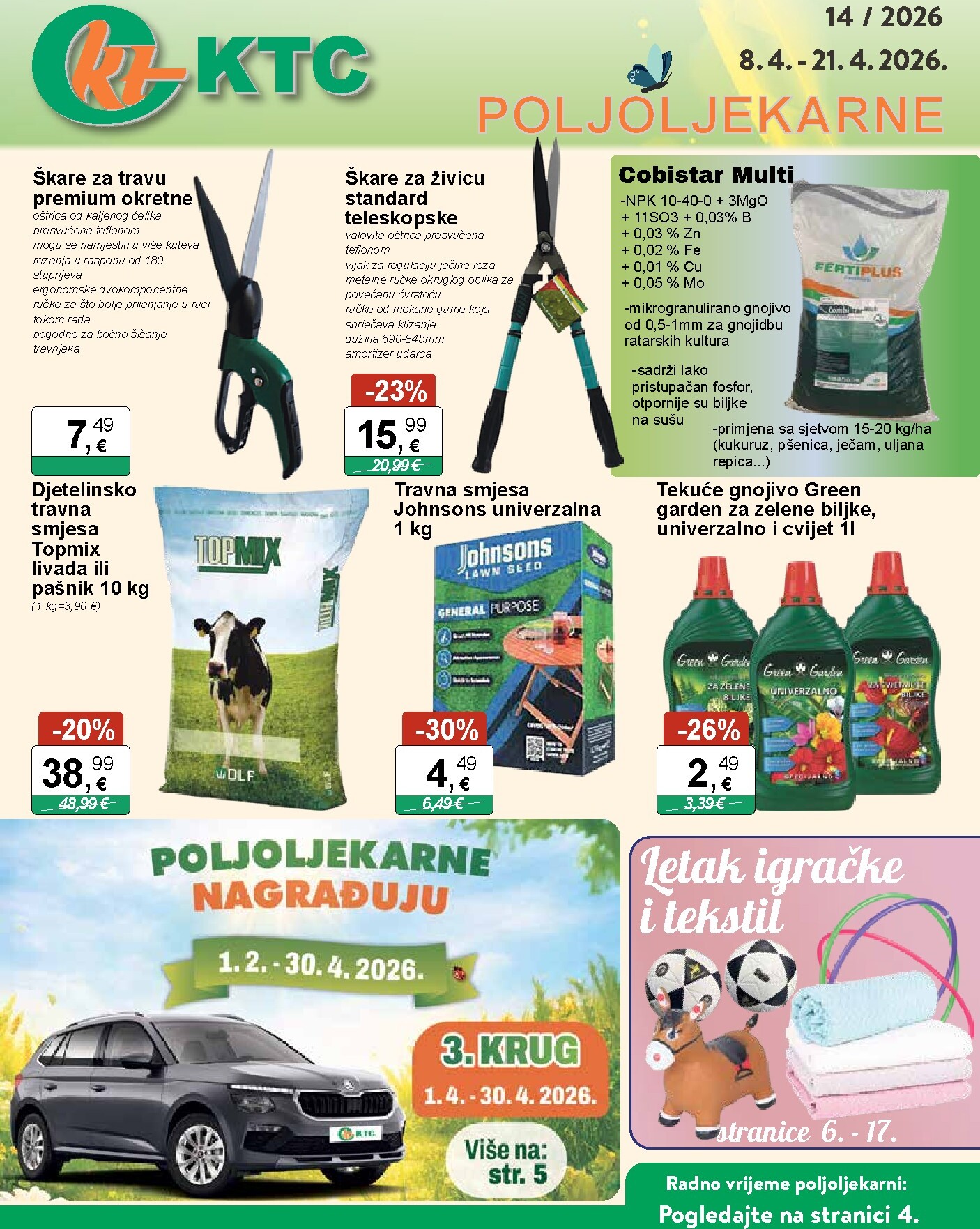 Prelistajte katalog KTC - Poljoljekarne, vrijedi od 08.04.2026 do 21.04.2026