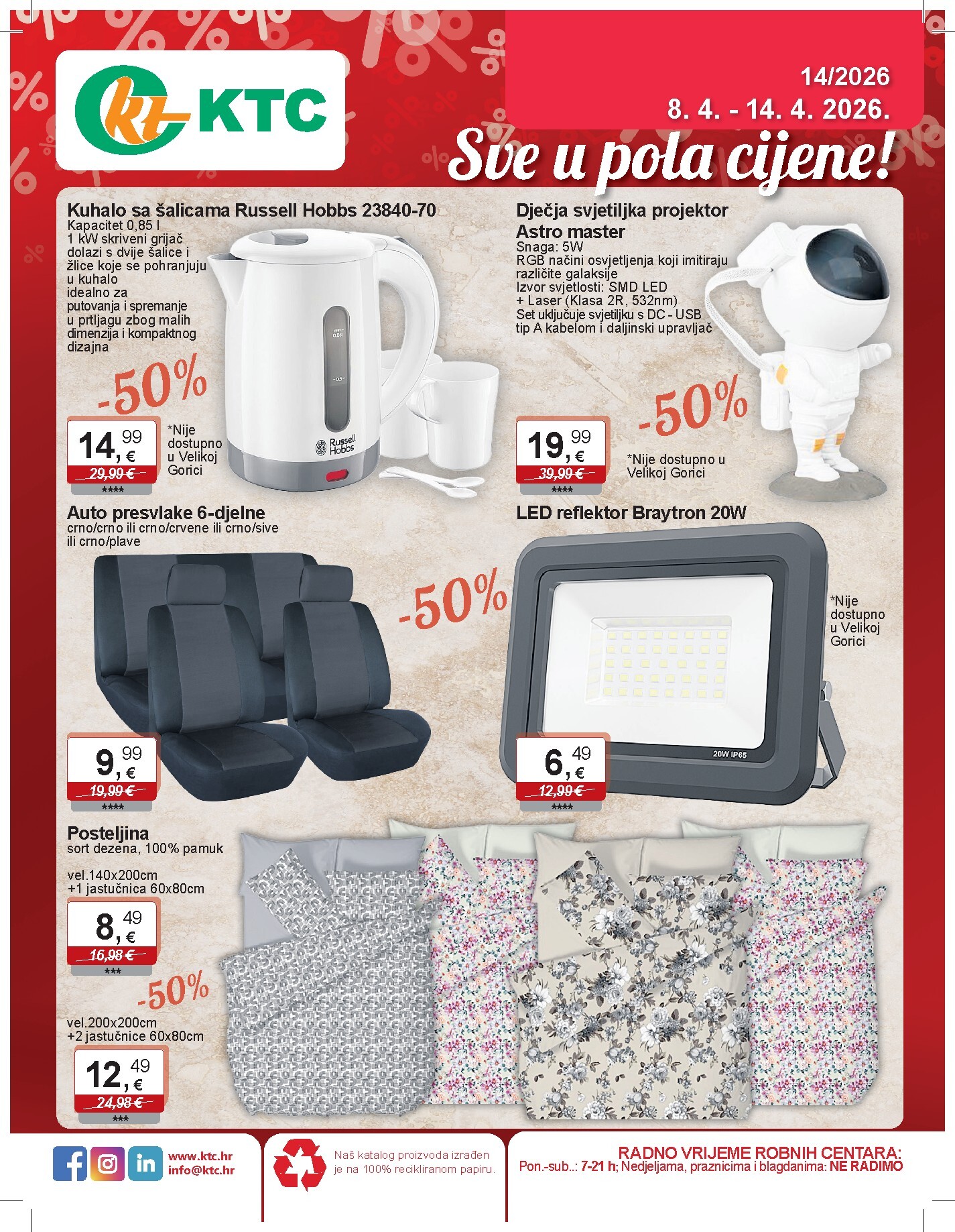 Prelistajte katalog KTC - Sve u pola cijene!, vrijedi od 08.04.2026 do 14.04.2026