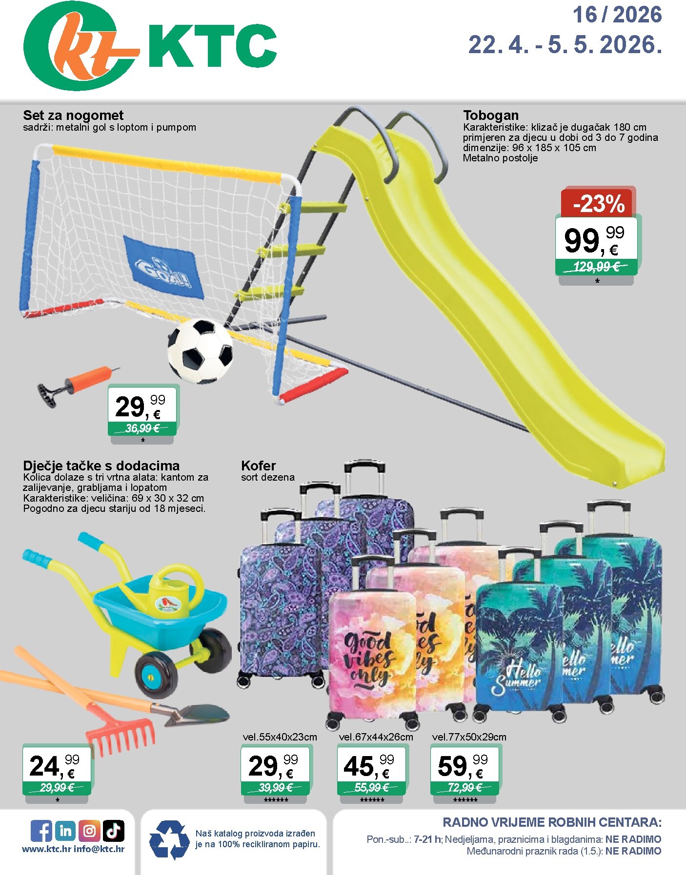 Aktualni KTC - Igračke i tekstil katalog vrijedi od srijede 22.04.2026 do utorka 05.05.2026