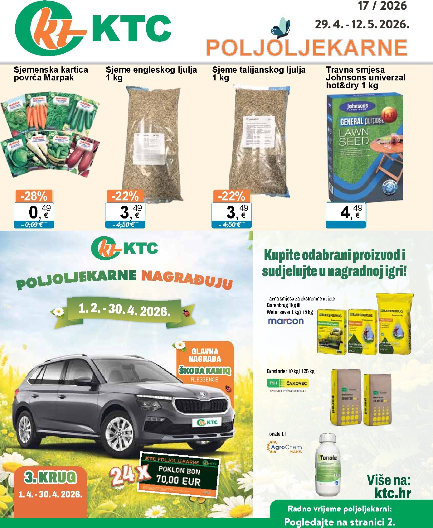 Budući KTC - Poljoljekarne letak vrijedi od srijede 29.04.2026 do utorka 12.05.2026