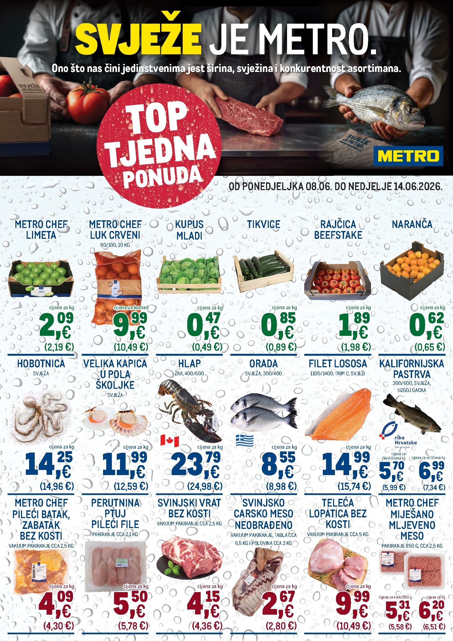Aktualni katalog Metro - Top tjedna ponuda od ponedjeljka, 08.06.2026 do nedjelje, 14.06.2026