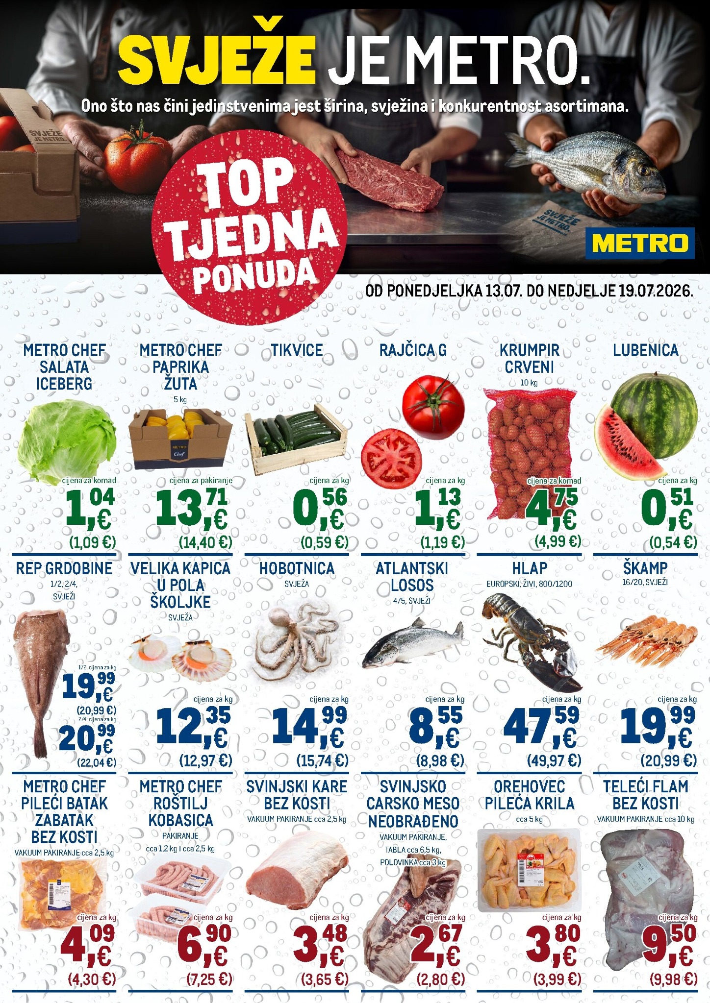 Aktualni katalog Metro - Top tjedna ponuda od ponedjeljka, 13.07.2026 do nedjelje, 19.07.2026