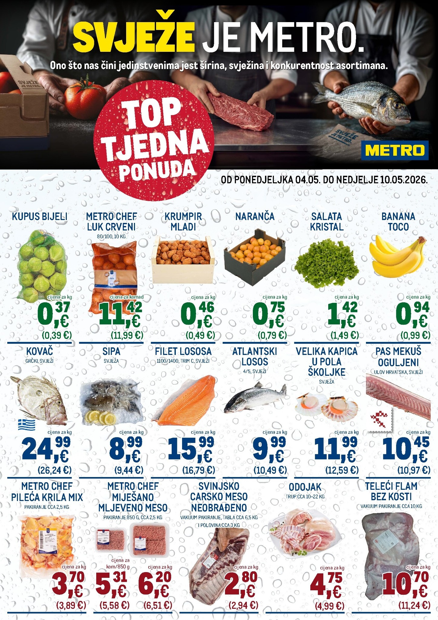 Metro - TOP tjedna ponuda letak za sljedeći tjedan od ponedjeljka 04.05.2026 do nedjelje 10.05.2026