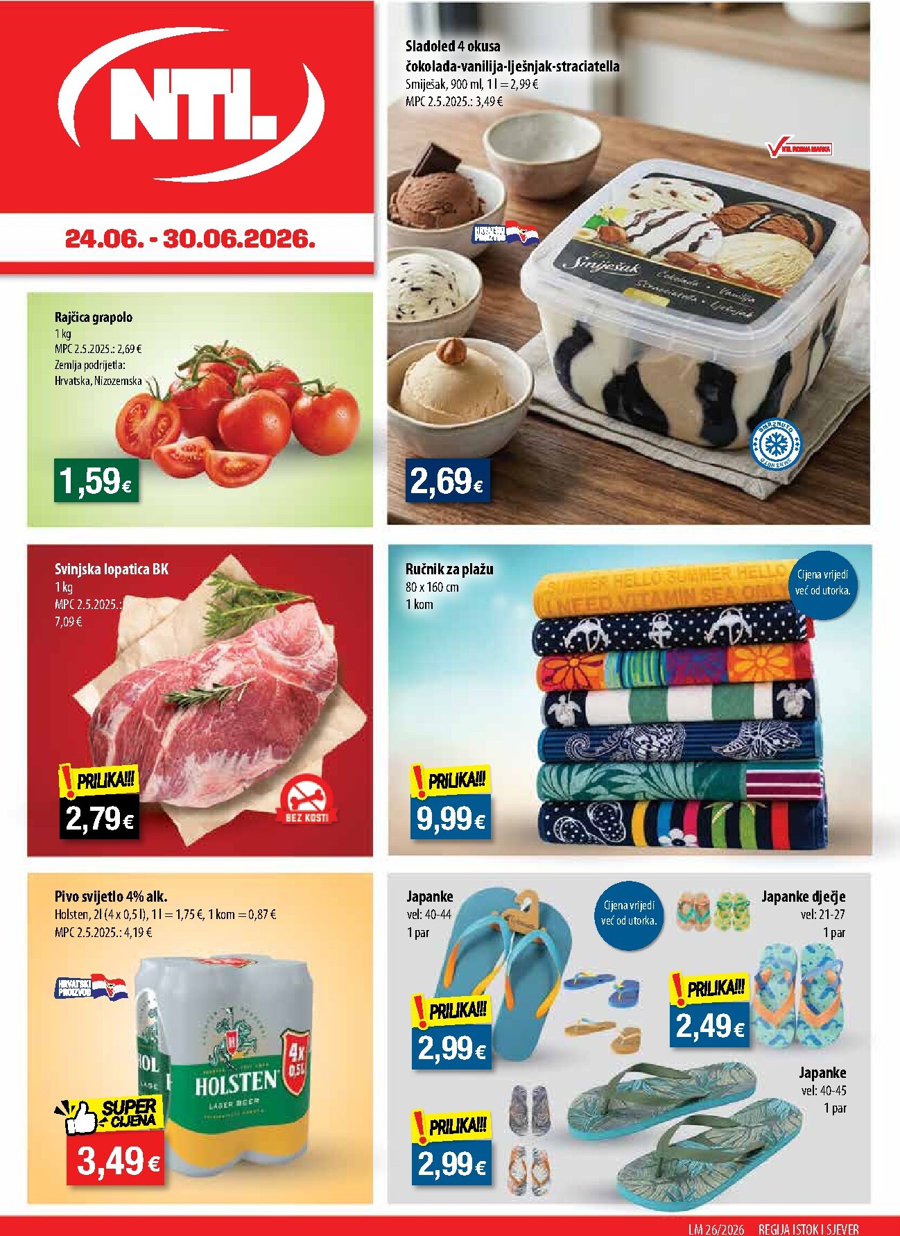 Aktualni katalog NTL - Sjever i Istok od srijede, 24.06.2026 do utorka, 30.06.2026