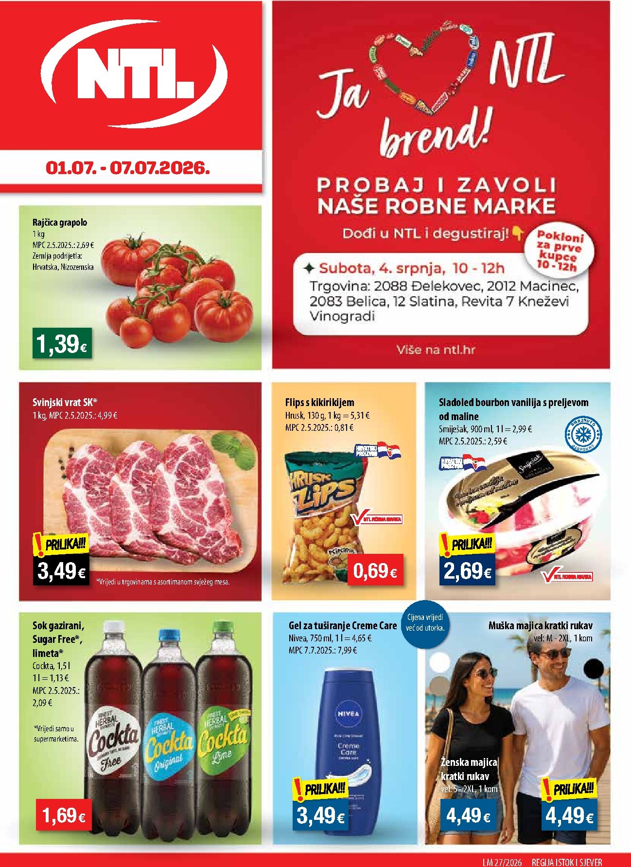 Aktualni katalog NTL - Sjever i Istok od srijede, 01.07.2026 do utorka, 07.07.2026