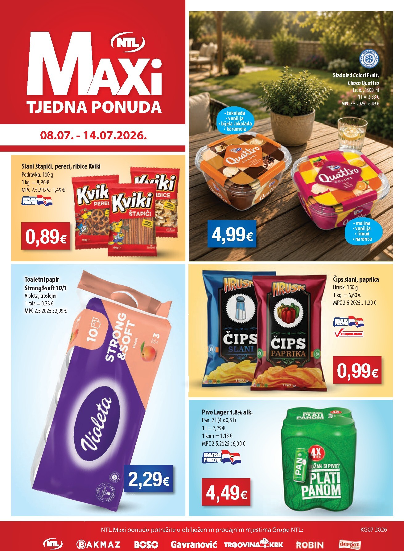 Aktualni katalog NTL - Maxi tjedna ponuda od srijede, 08.07.2026 do utorka, 14.07.2026